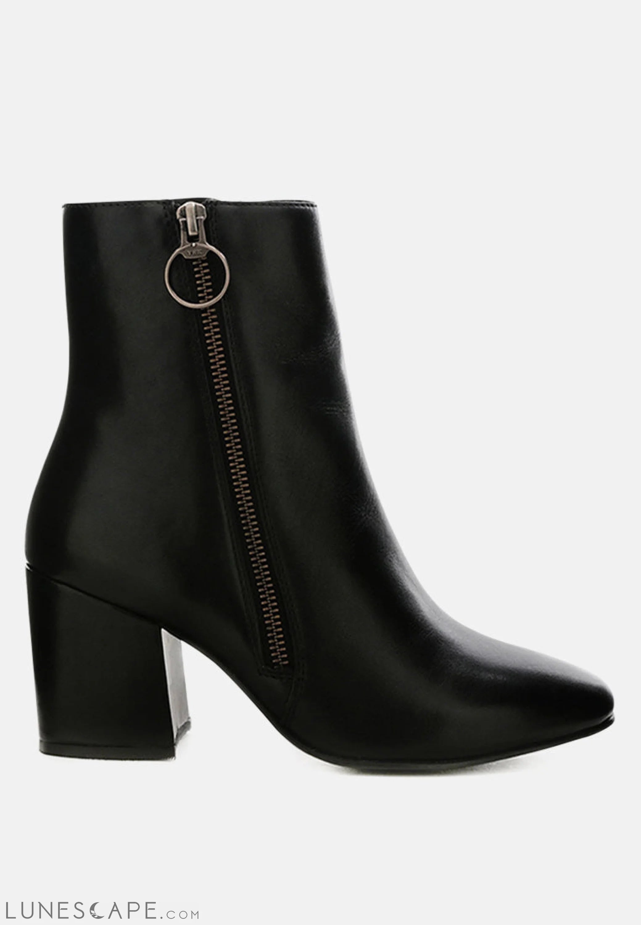 Helen Block Heel Leather Boots LUNESCAPE