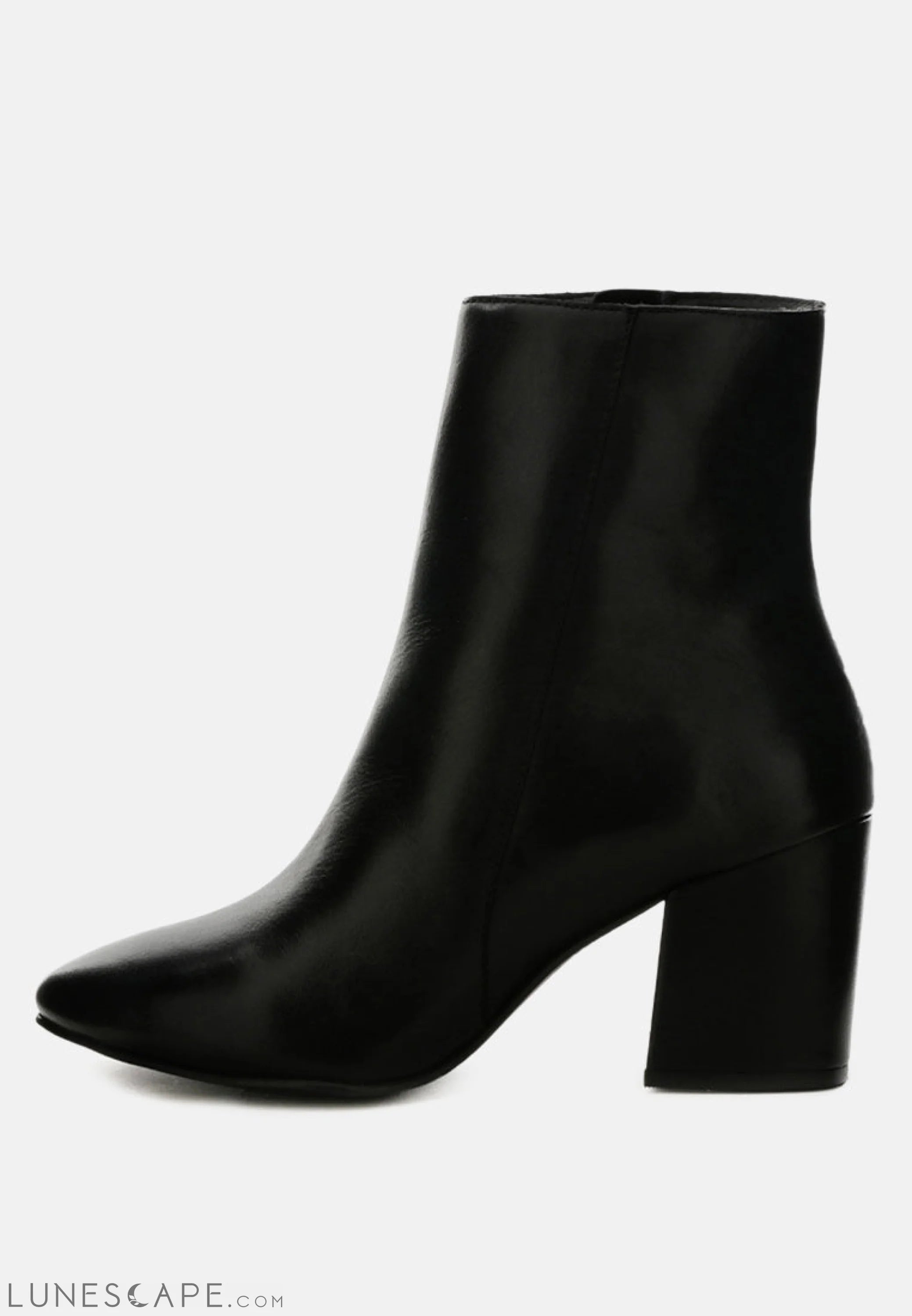 Helen Block Heel Leather Boots LUNESCAPE