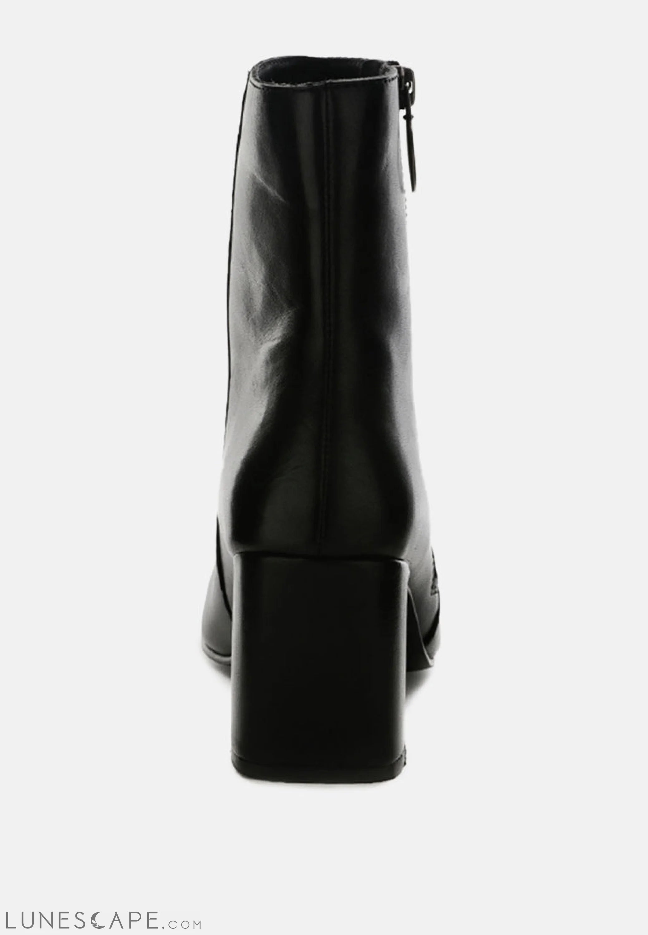 Helen Block Heel Leather Boots LUNESCAPE