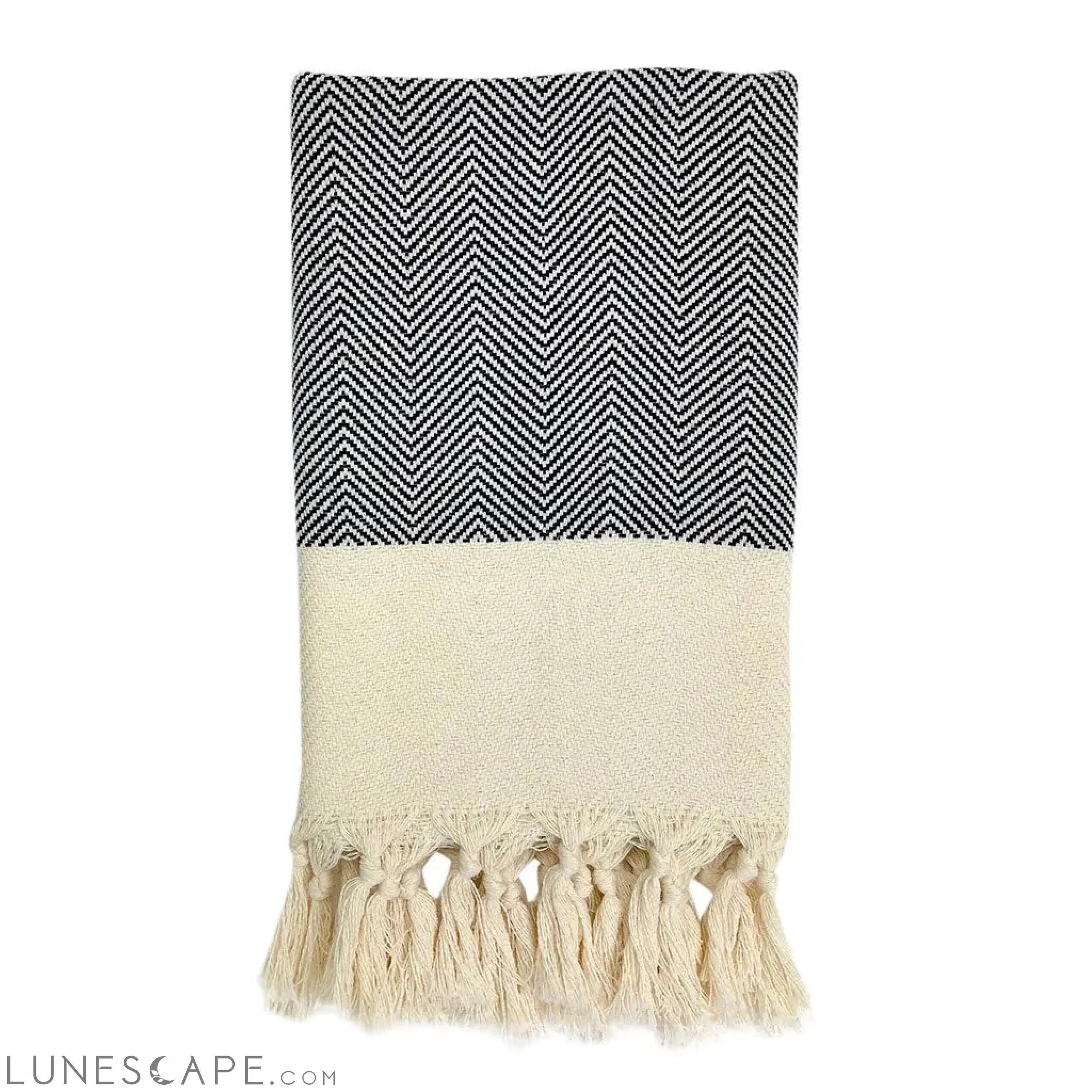 Herringbone Turkish Hand Towel LUNESCAPE