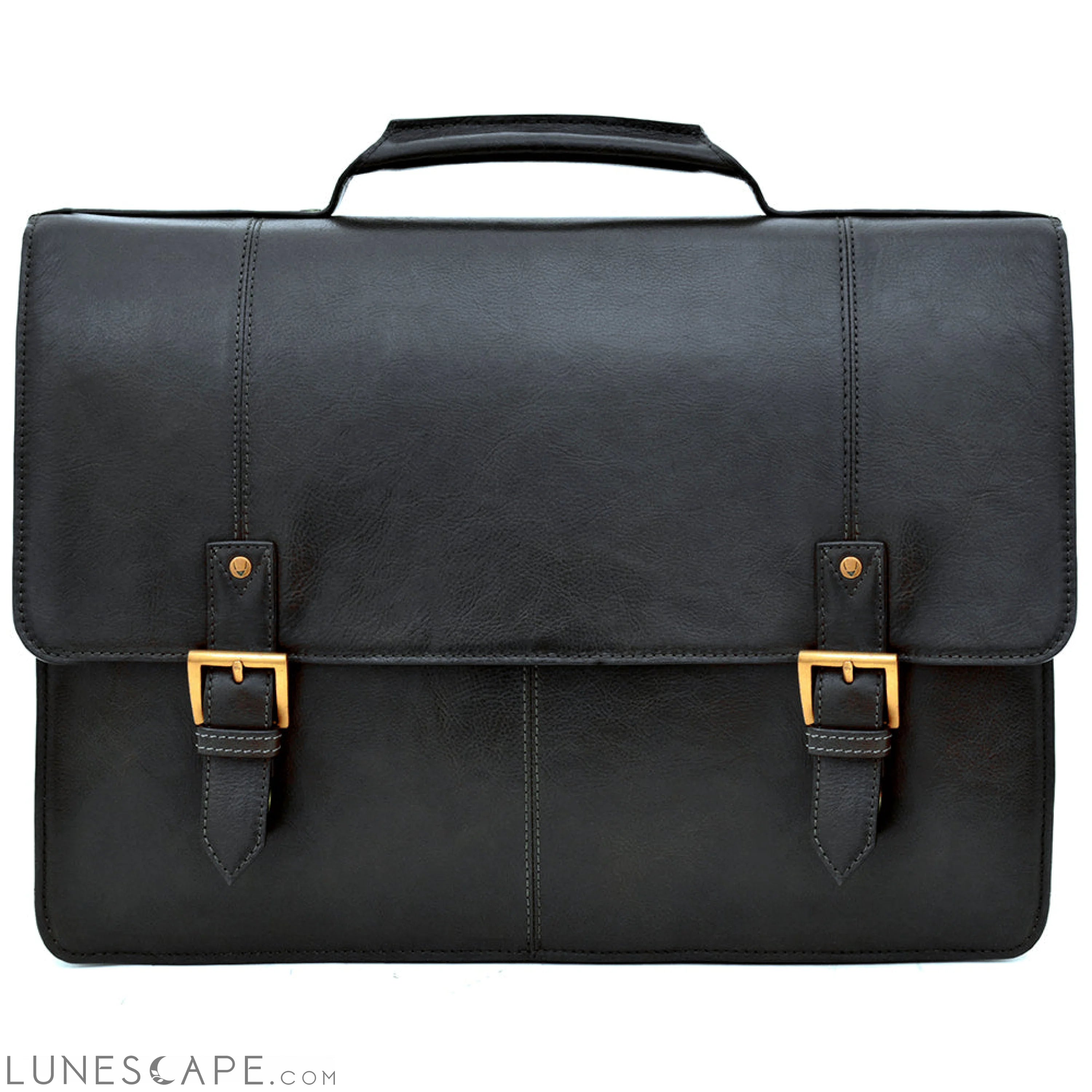 Hidesign Charles Large Double Gusset Leather 17" Laptop Compatible Briefcase LUNESCAPE