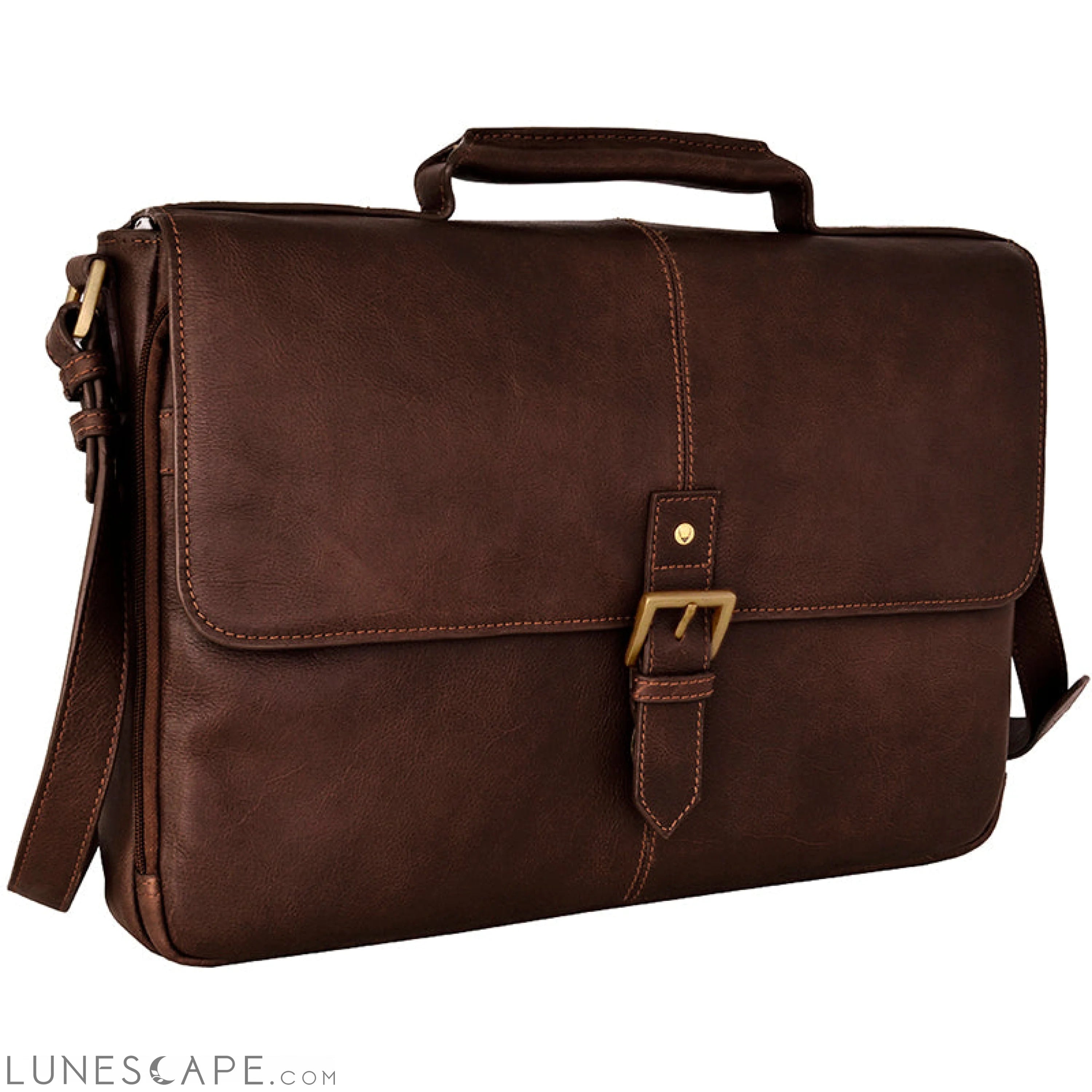 Hidesign Charles Leather 15" Laptop Compatible Briefcase Work Bag LUNESCAPE