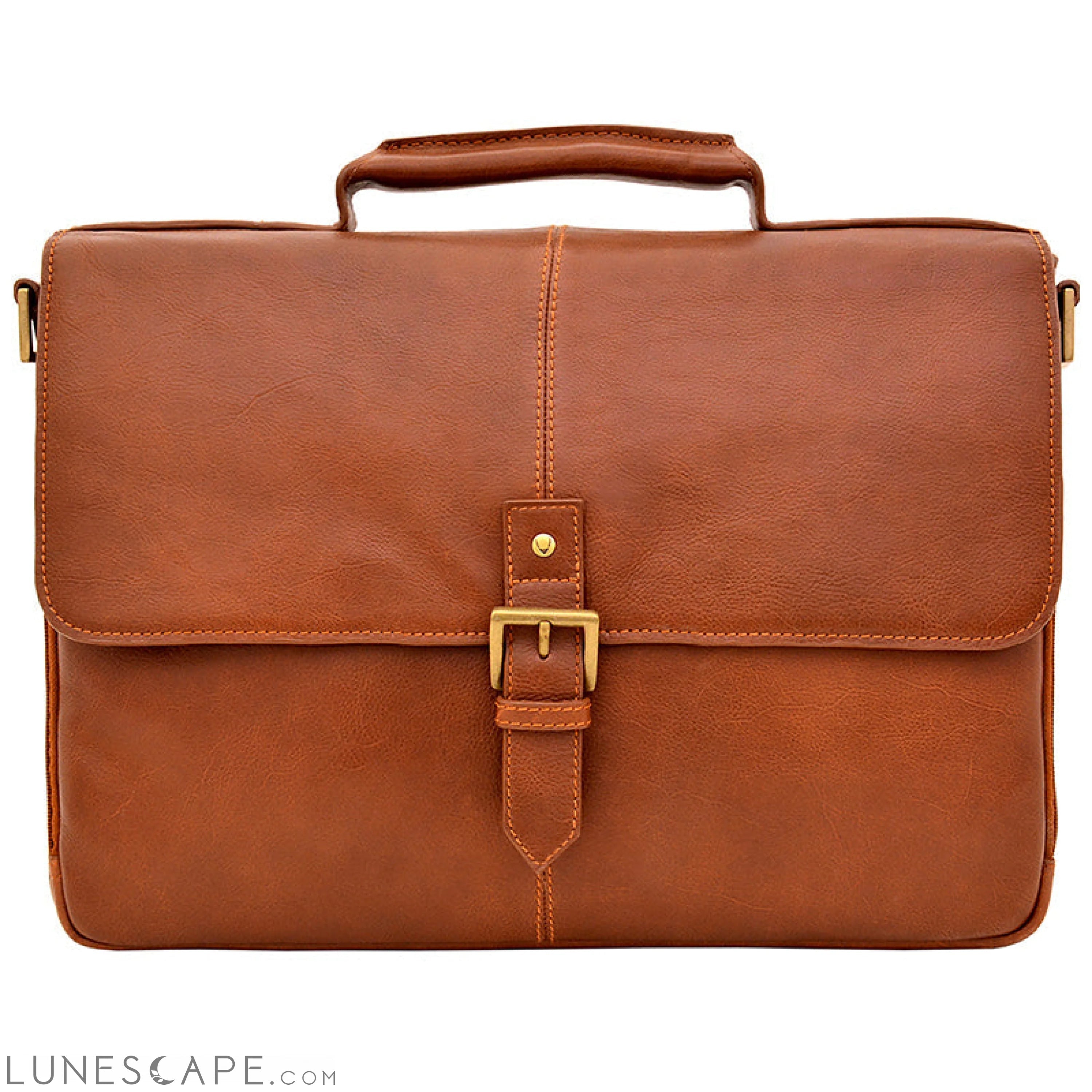 Hidesign Charles Leather 15" Laptop Compatible Briefcase Work Bag LUNESCAPE