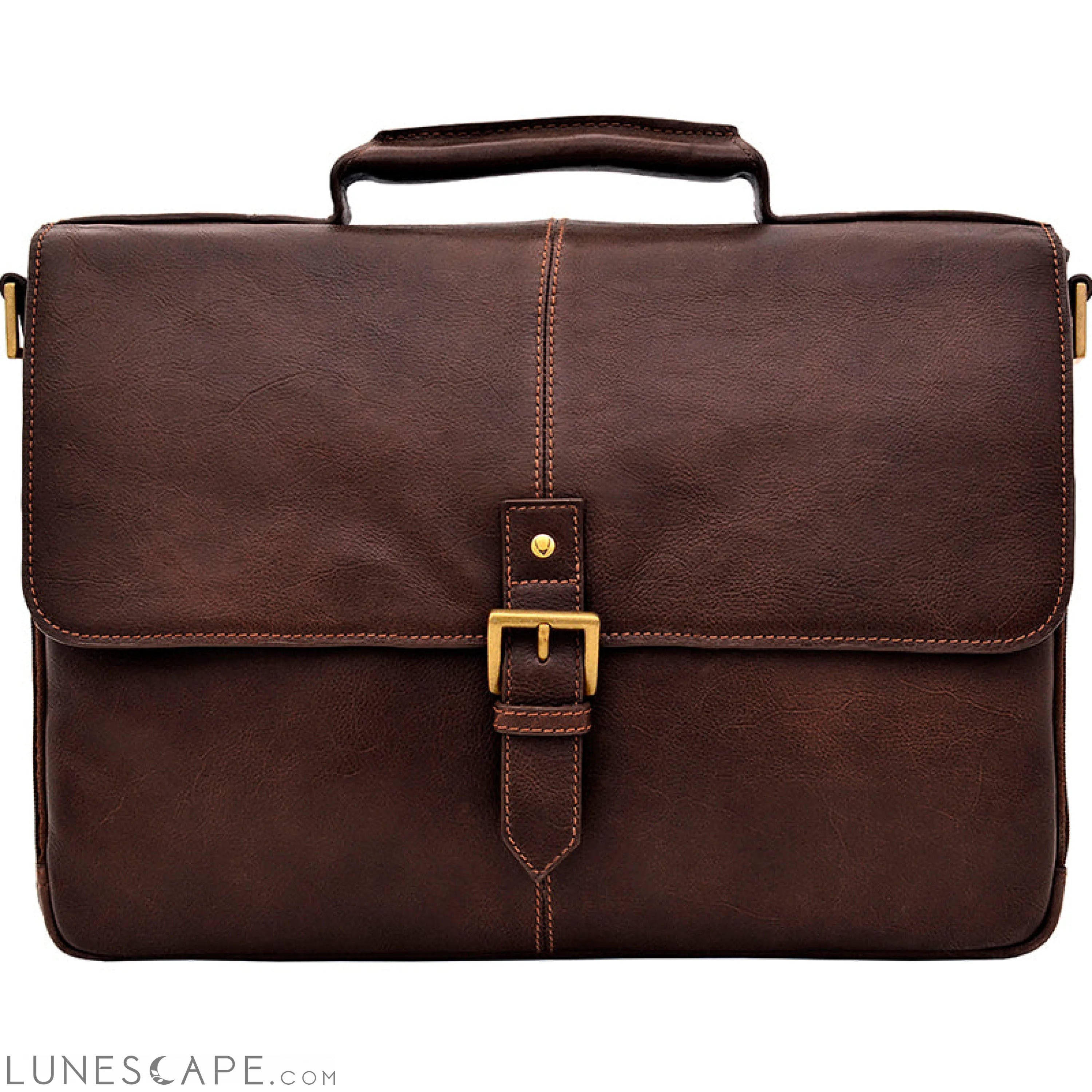 Hidesign Charles Leather 15" Laptop Compatible Briefcase Work Bag LUNESCAPE