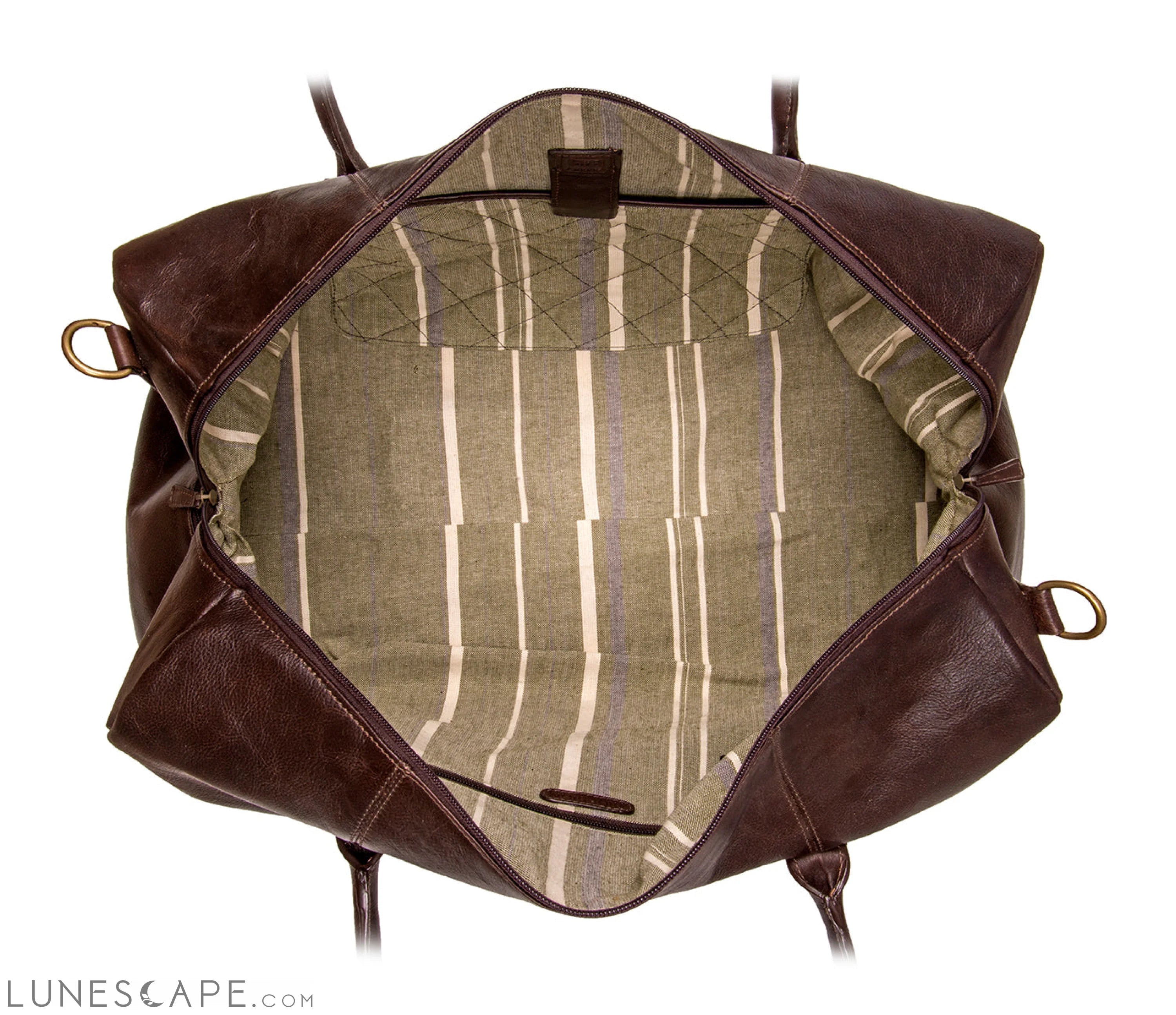 Hidesign Charles Leather Cabin Travel Duffle Weekend Bag LUNESCAPE