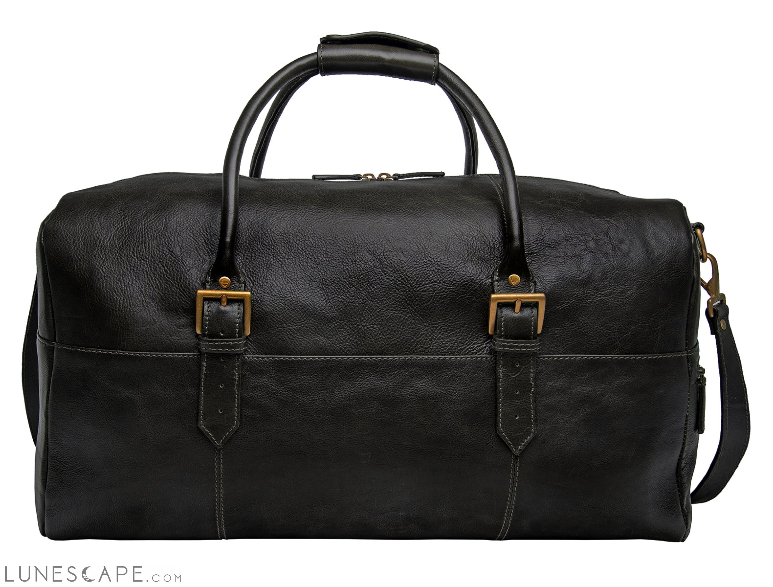 Hidesign Charles Leather Cabin Travel Duffle Weekend Bag LUNESCAPE