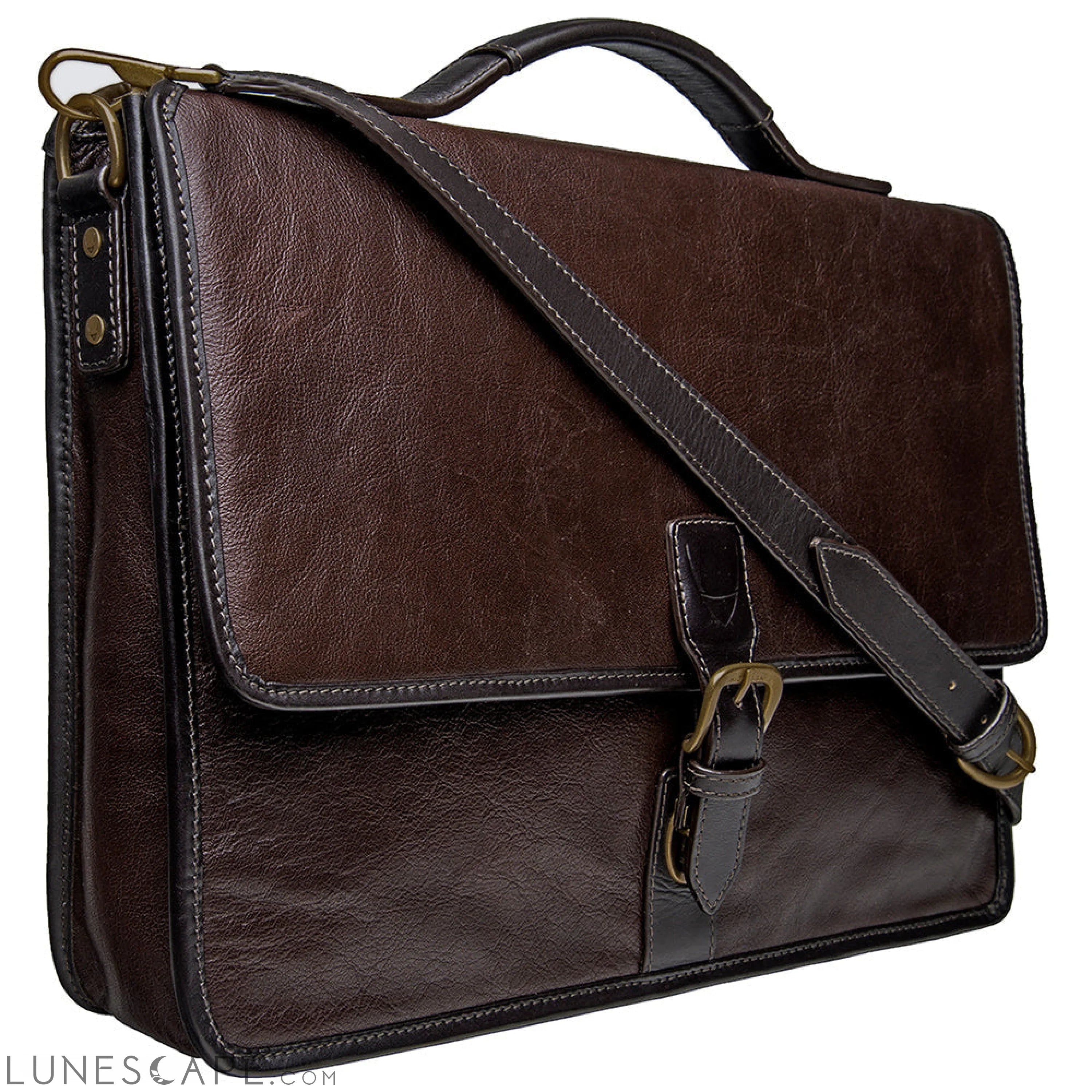Hidesign Harrison Buffalo Leather Laptop Briefcase LUNESCAPE