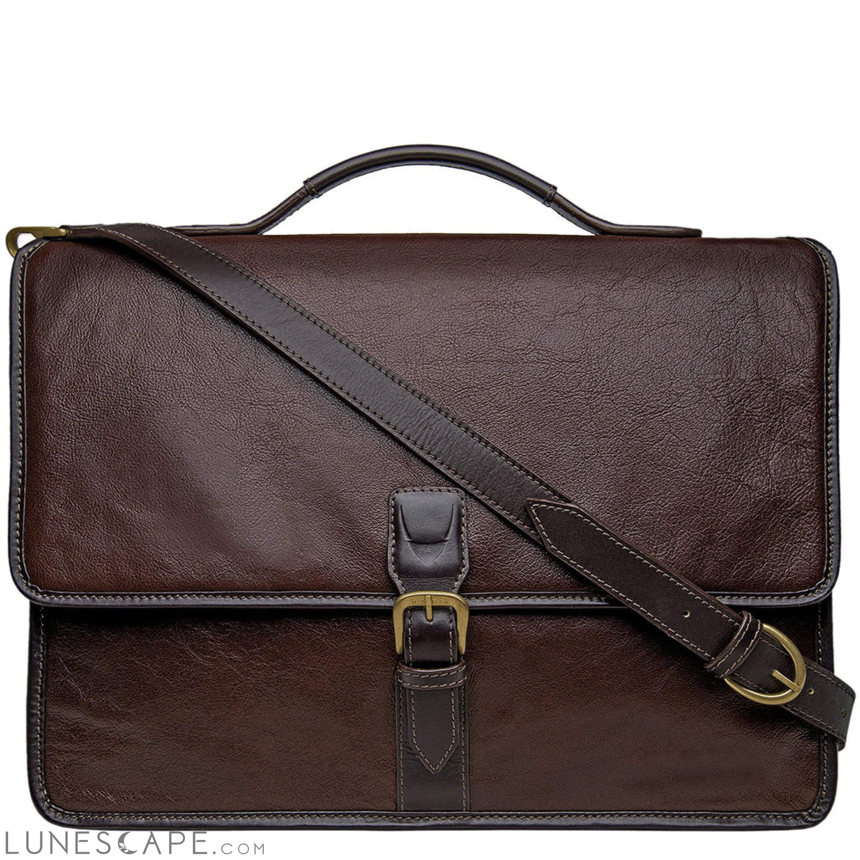 Hidesign Harrison Buffalo Leather Laptop Briefcase LUNESCAPE