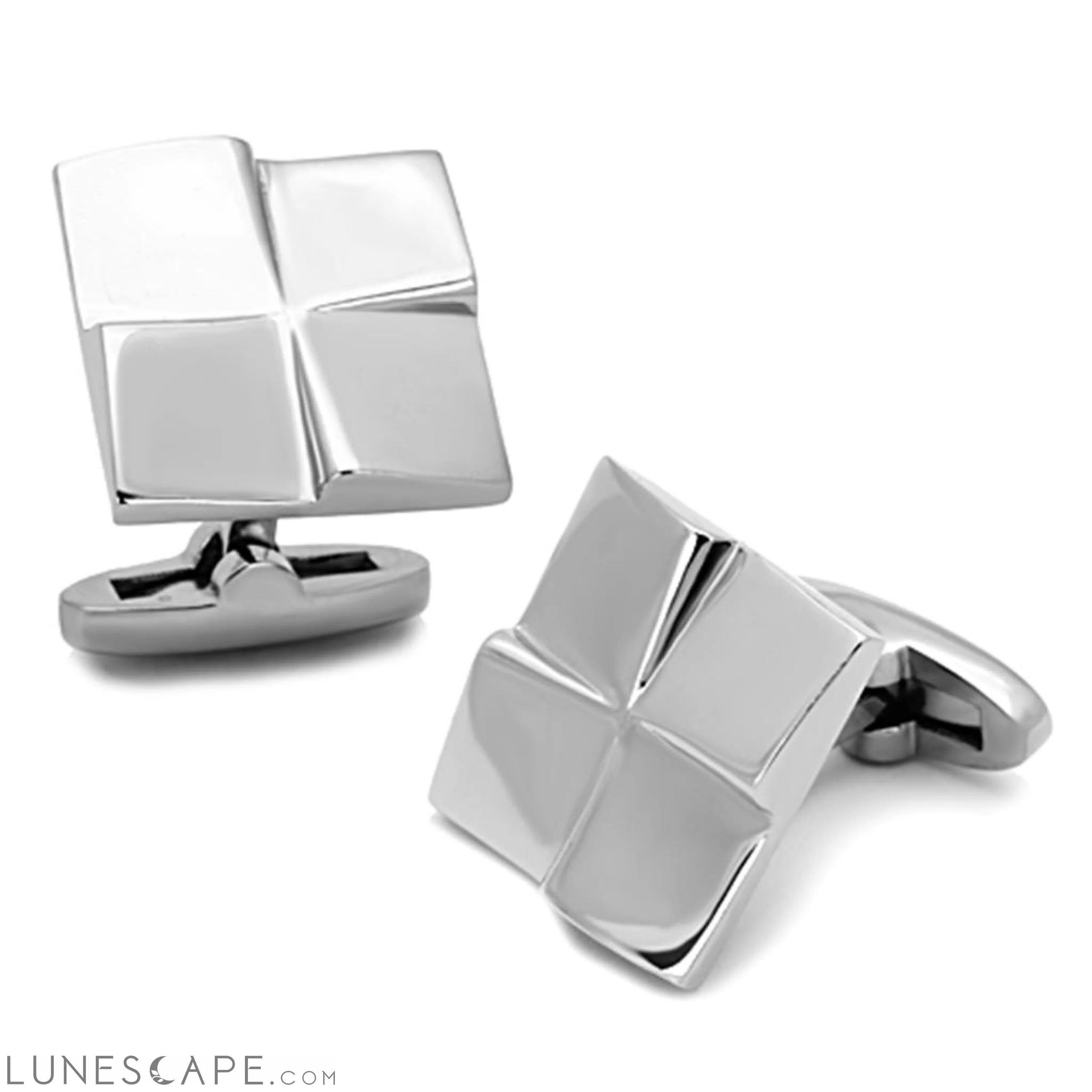 High polished (no plating) Stainless Steel Cufflink with No LUNESCAPE