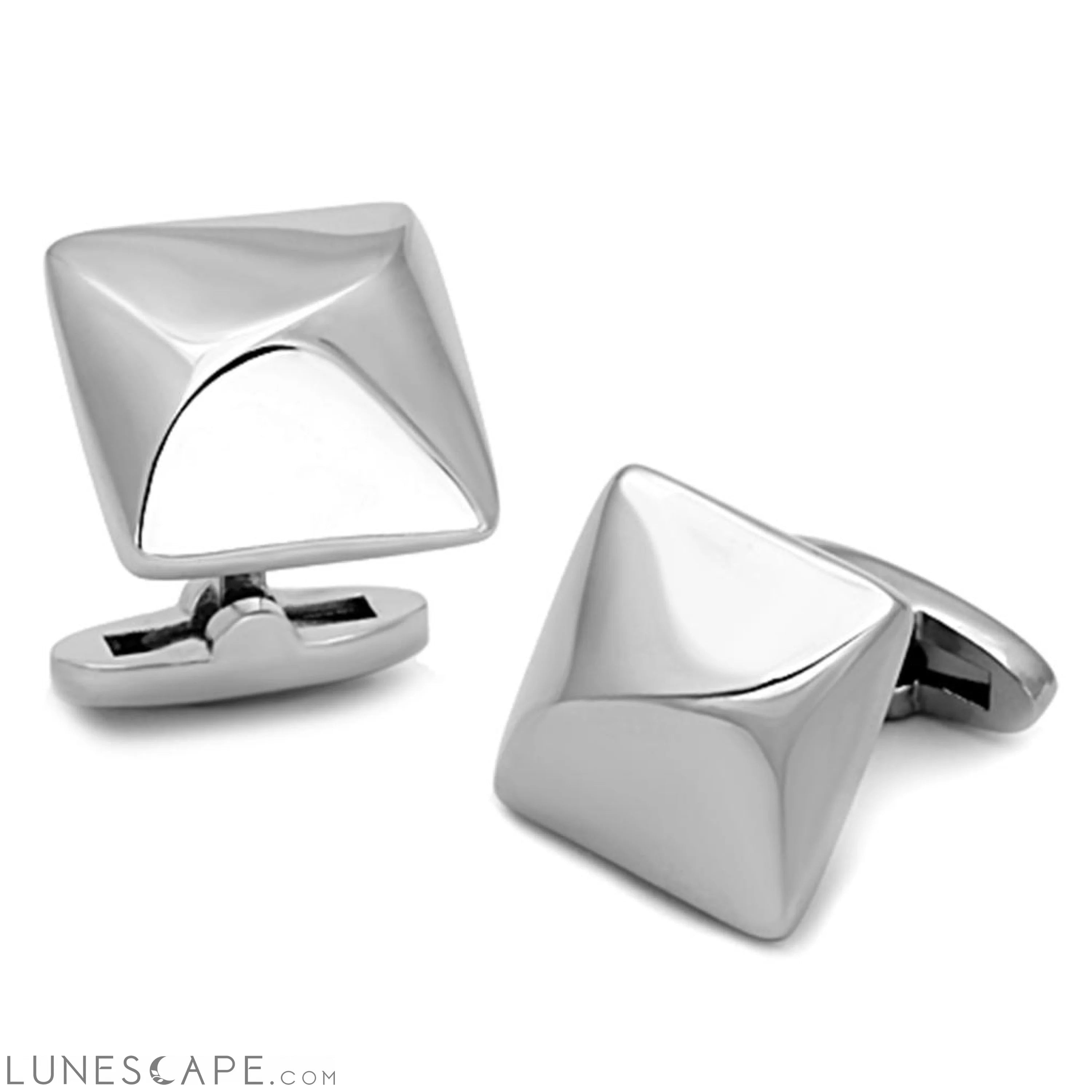 High polished (no plating) Stainless Steel Cufflink with No LUNESCAPE