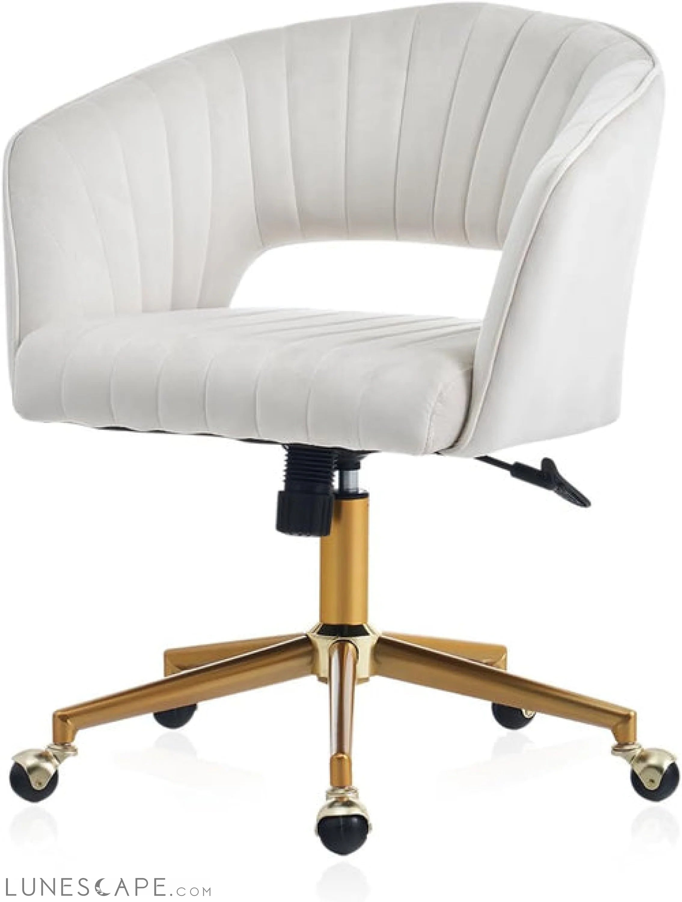 Home Office Chair Swivel Velvet Desk Chair, Vanity Chair with 360 LUNESCAPE