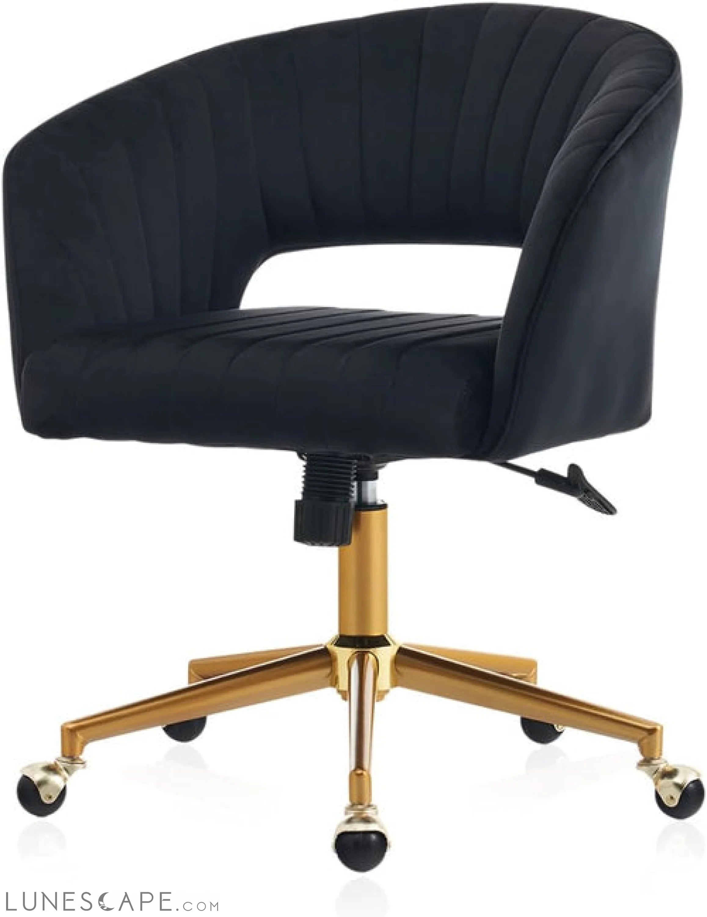 Home Office Chair Swivel Velvet Desk Chair, Vanity Chair with 360 LUNESCAPE