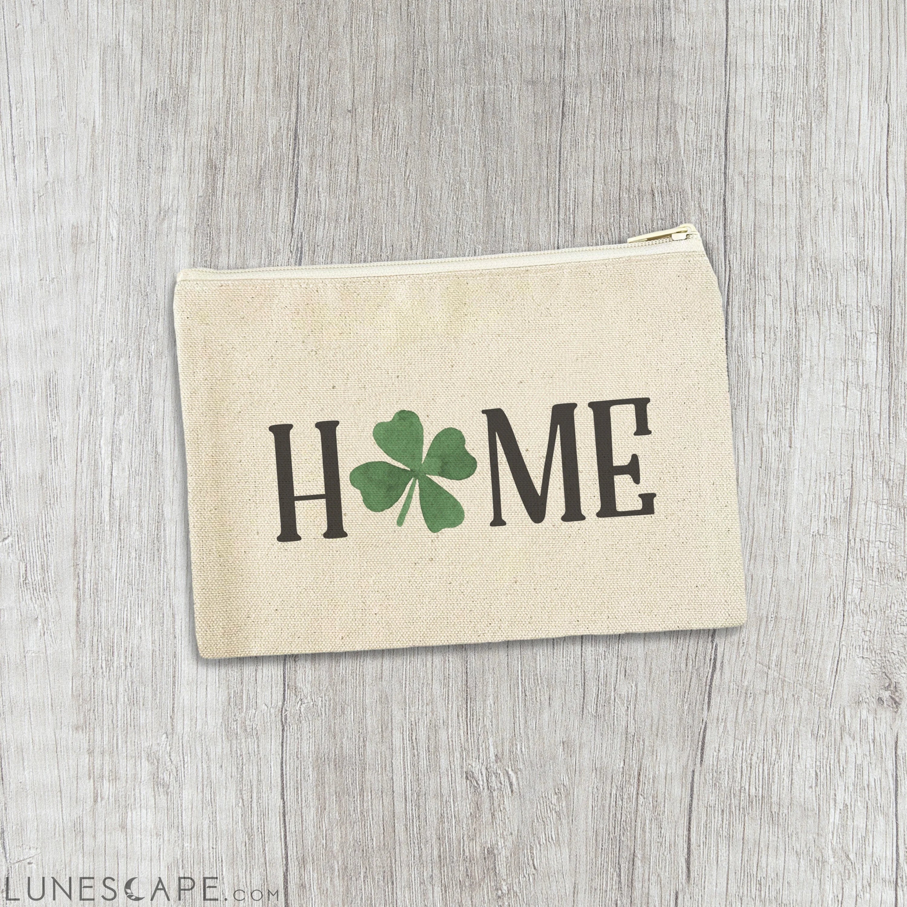 Home Shamrock - St. Patrick's Day Canvas Zipper Pouch LUNESCAPE