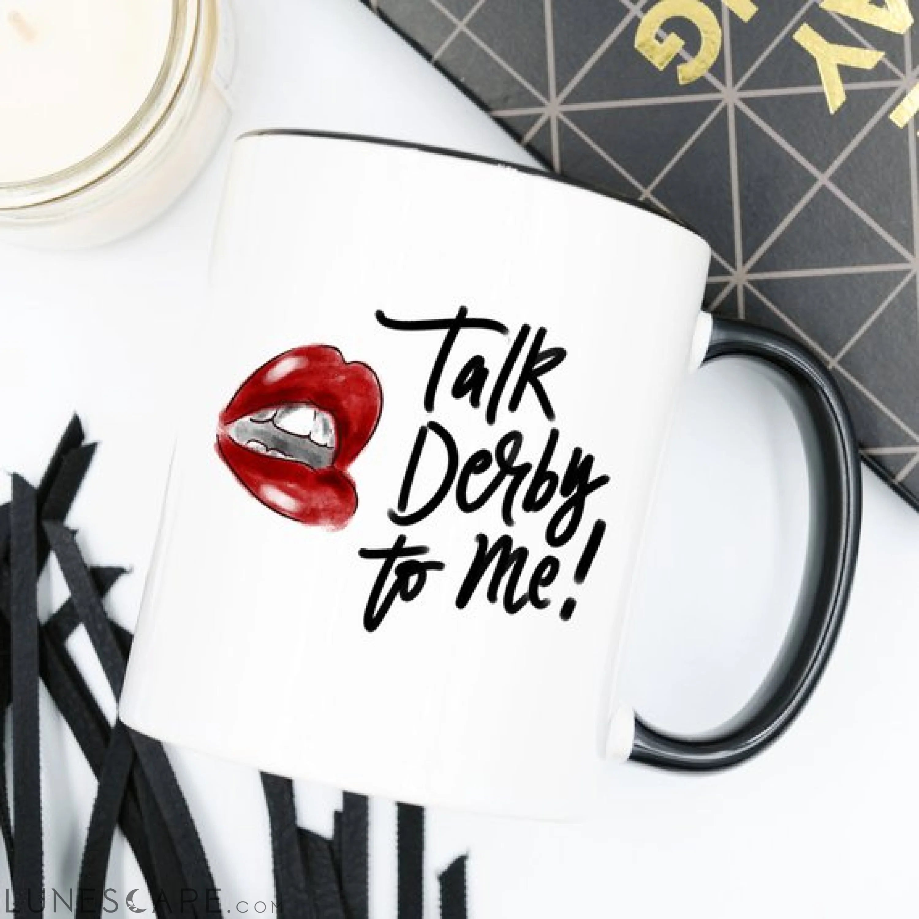 Horse Racing Coffee Mug,Talk Derby To Me with Hot LUNESCAPE