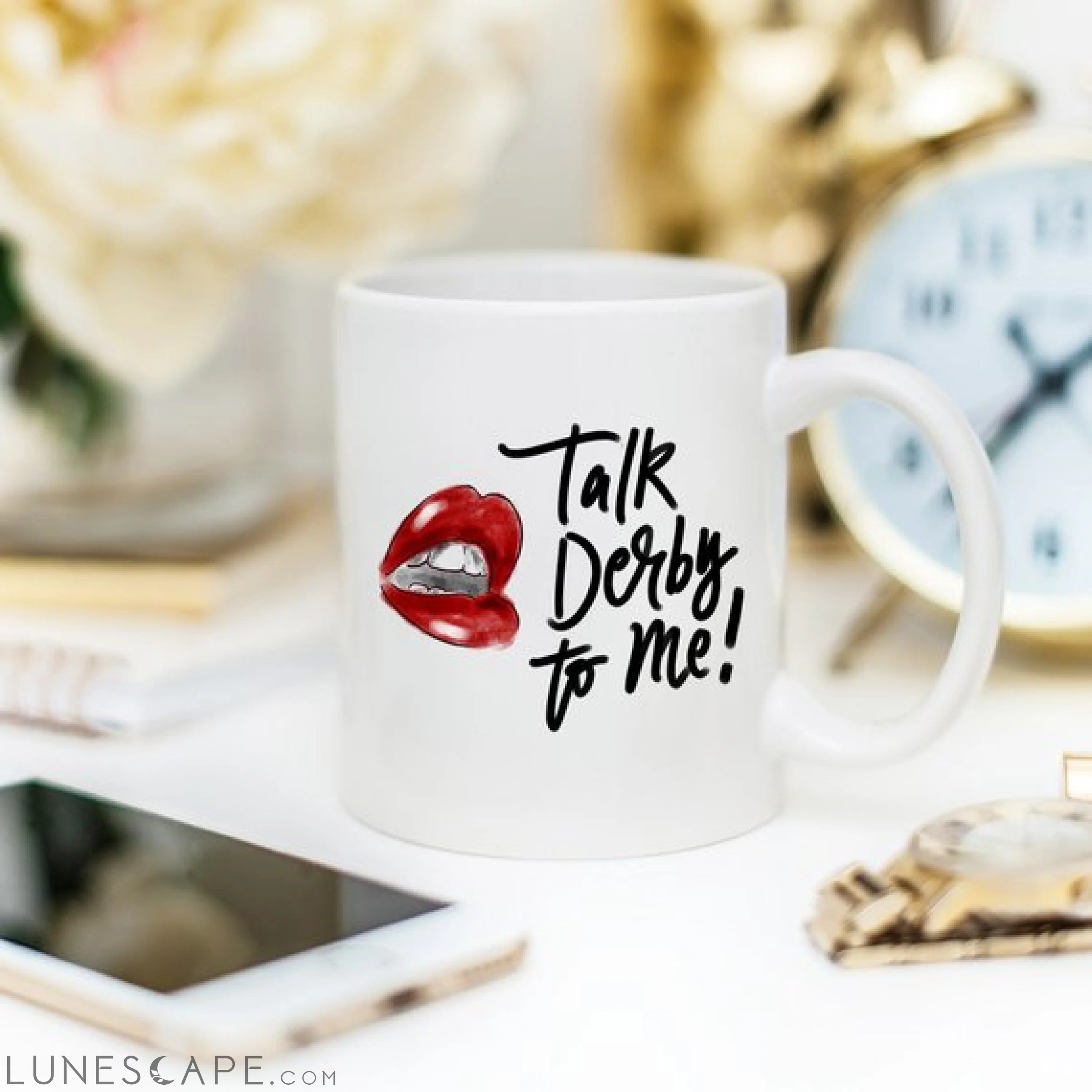 Horse Racing Coffee Mug,Talk Derby To Me with Hot LUNESCAPE