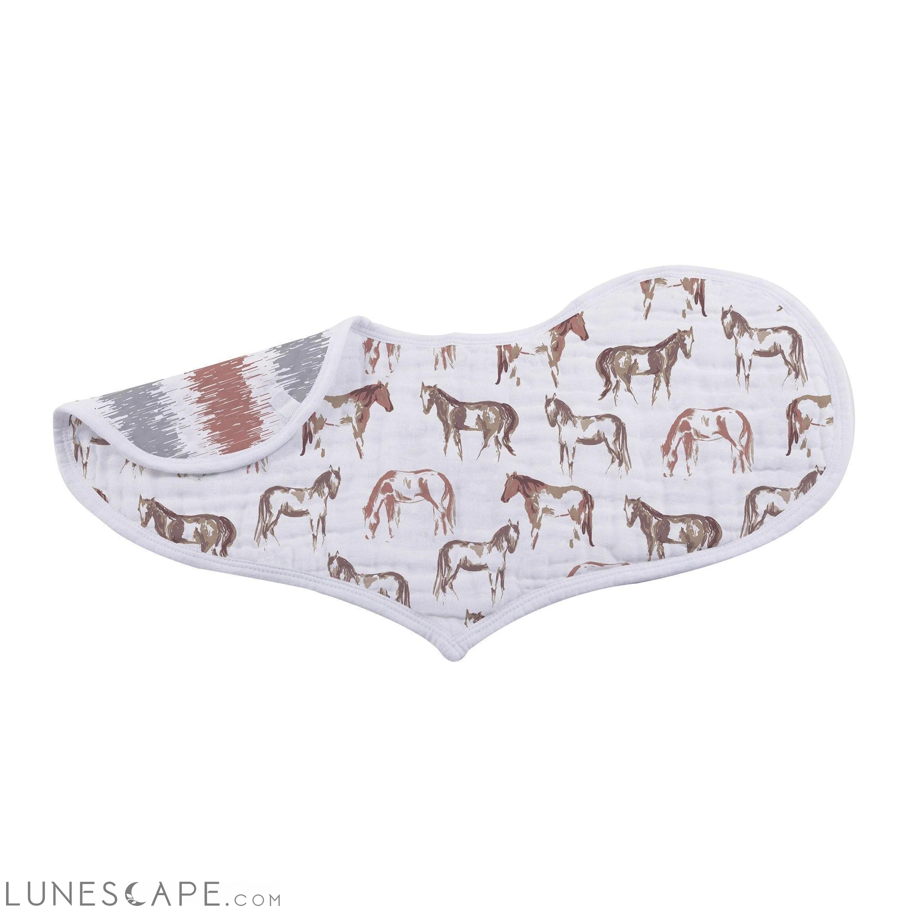 Horses & Roses Heart Bibs - Set of 2 LUNESCAPE
