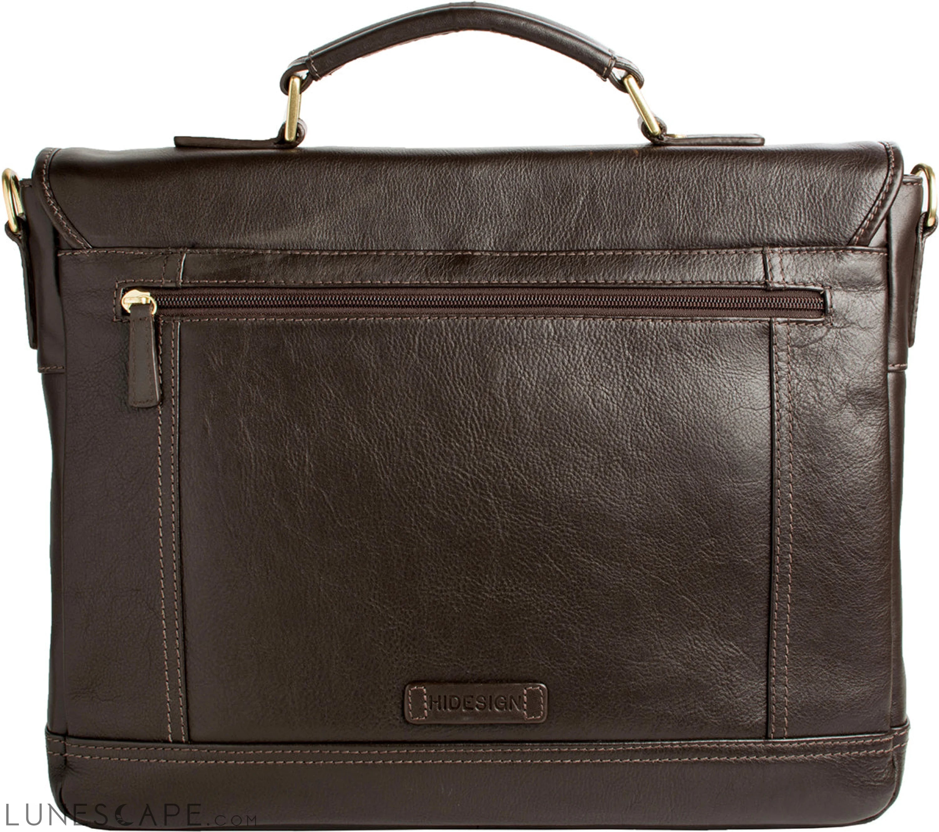 Hunter 15" Laptop Compatible Leather Briefcase LUNESCAPE