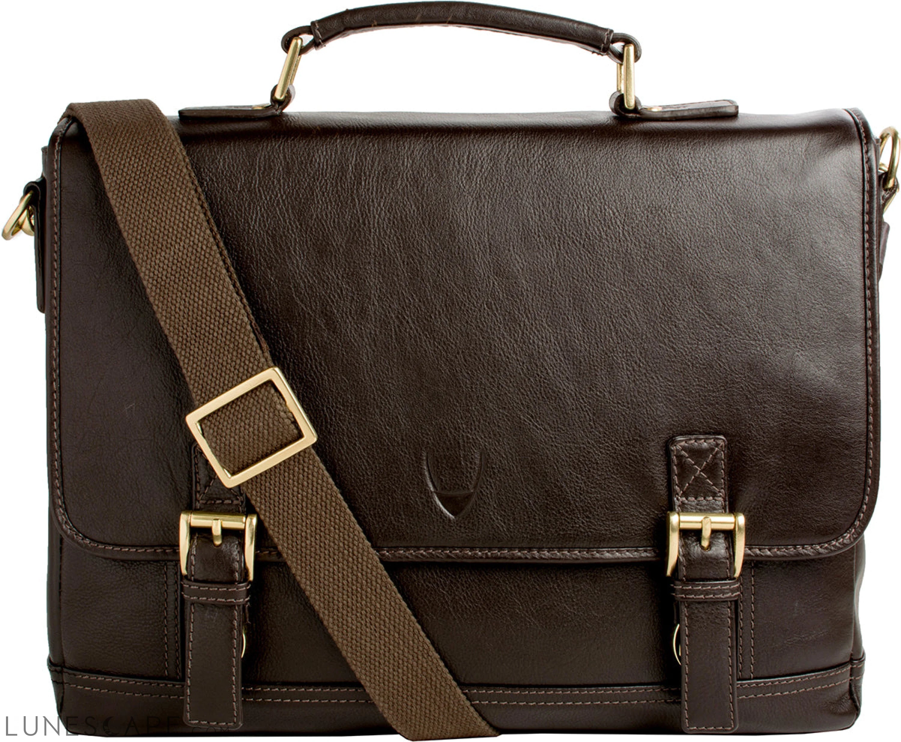 Hunter 15" Laptop Compatible Leather Briefcase LUNESCAPE