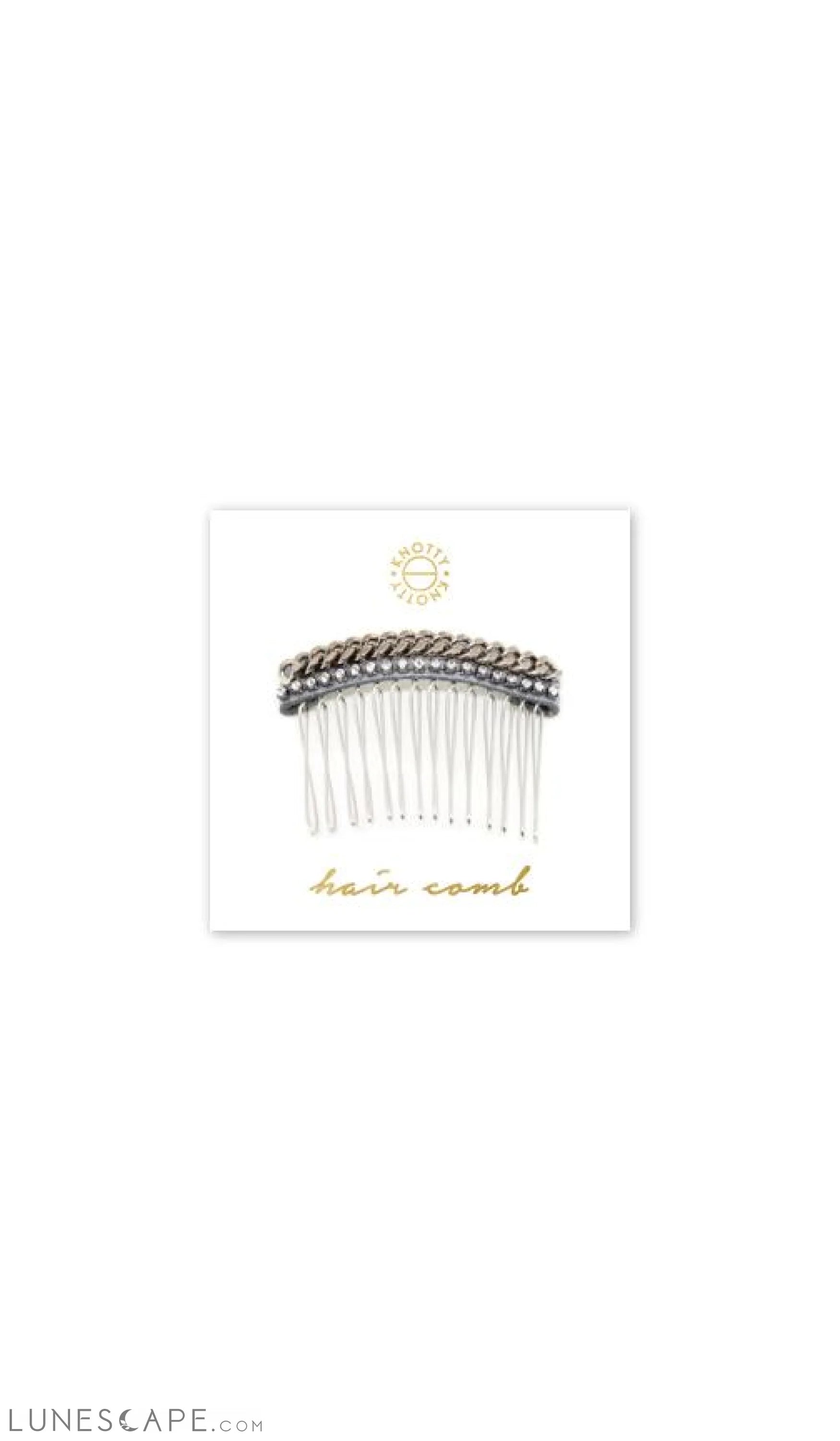 Huxton Hair Comb | Rhodium LUNESCAPE
