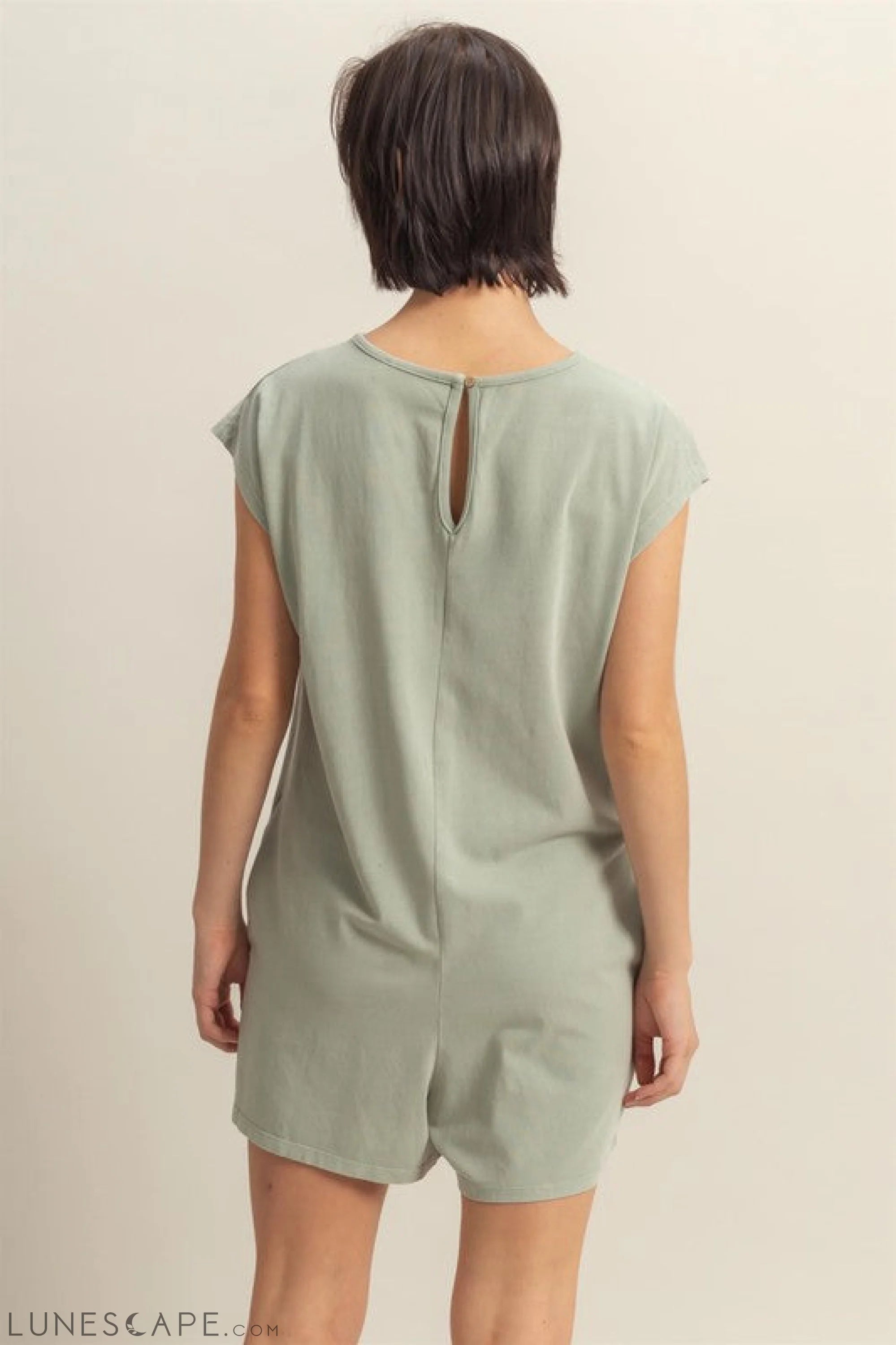 HYFVE Round Neck Cap Sleeve Relaxed Fit Breezy Romper LUNESCAPE