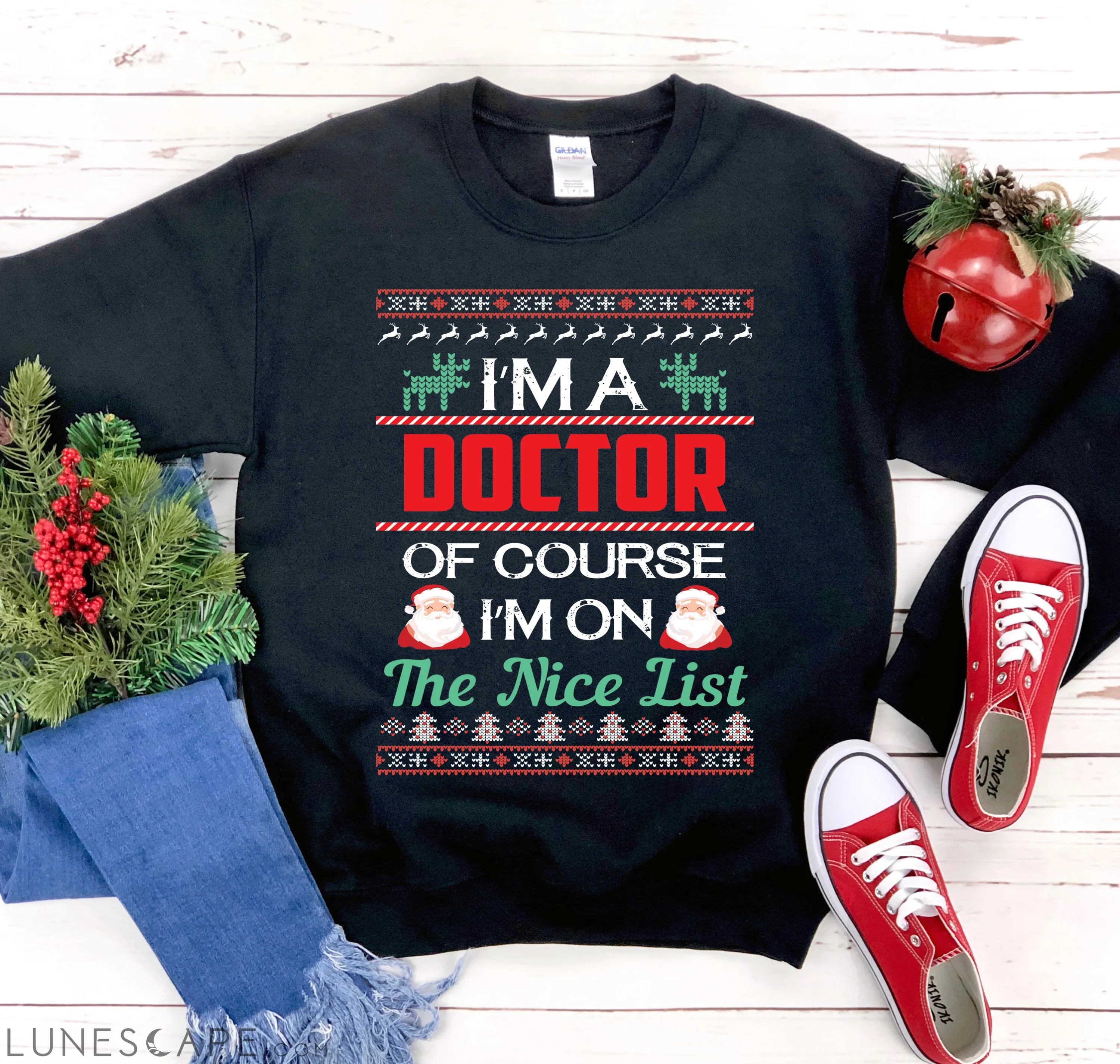 I Am A Doctor Christmas Sweatshirt LUNESCAPE