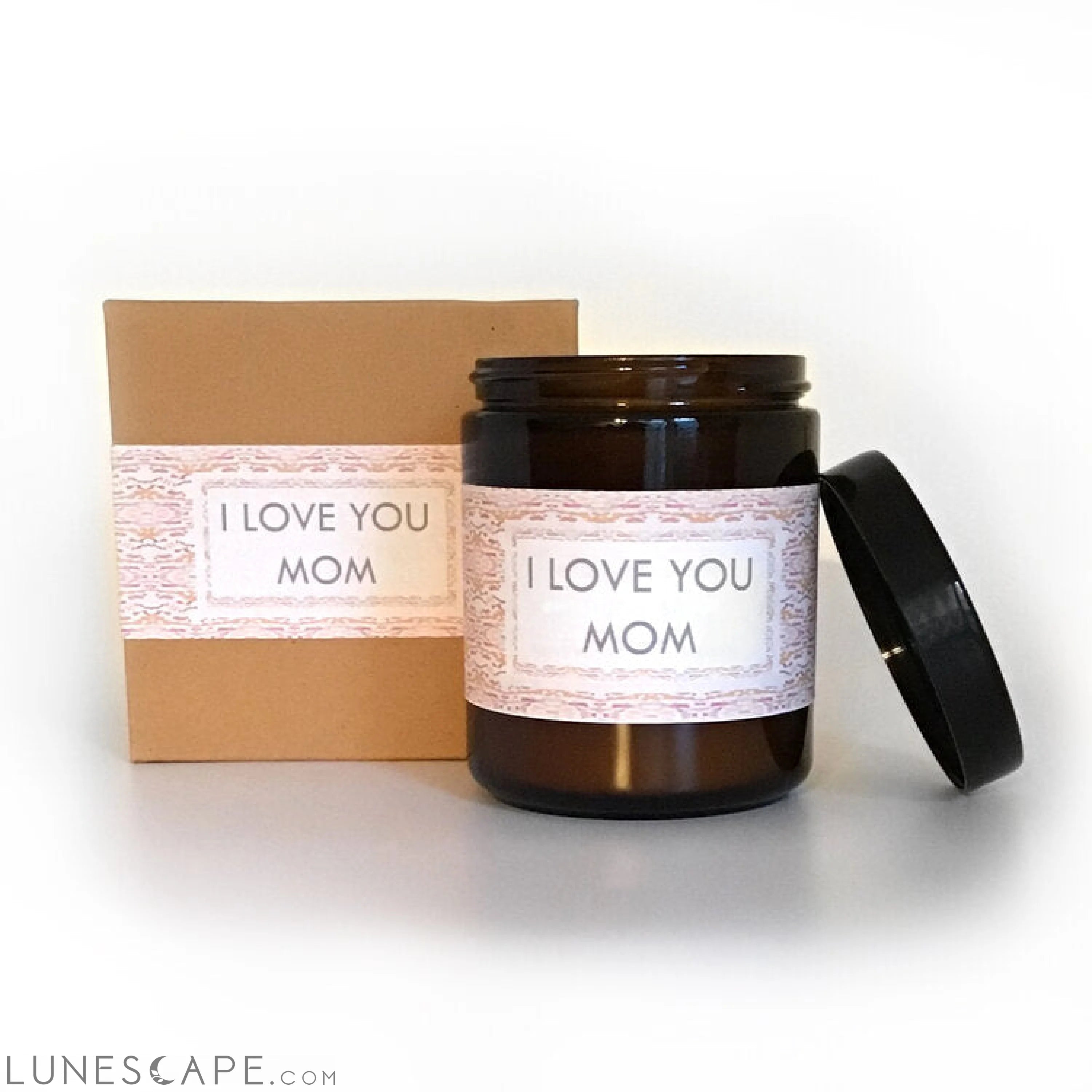 I Love You Mom Eucalyptus Scented Soy Wax Candle LUNESCAPE