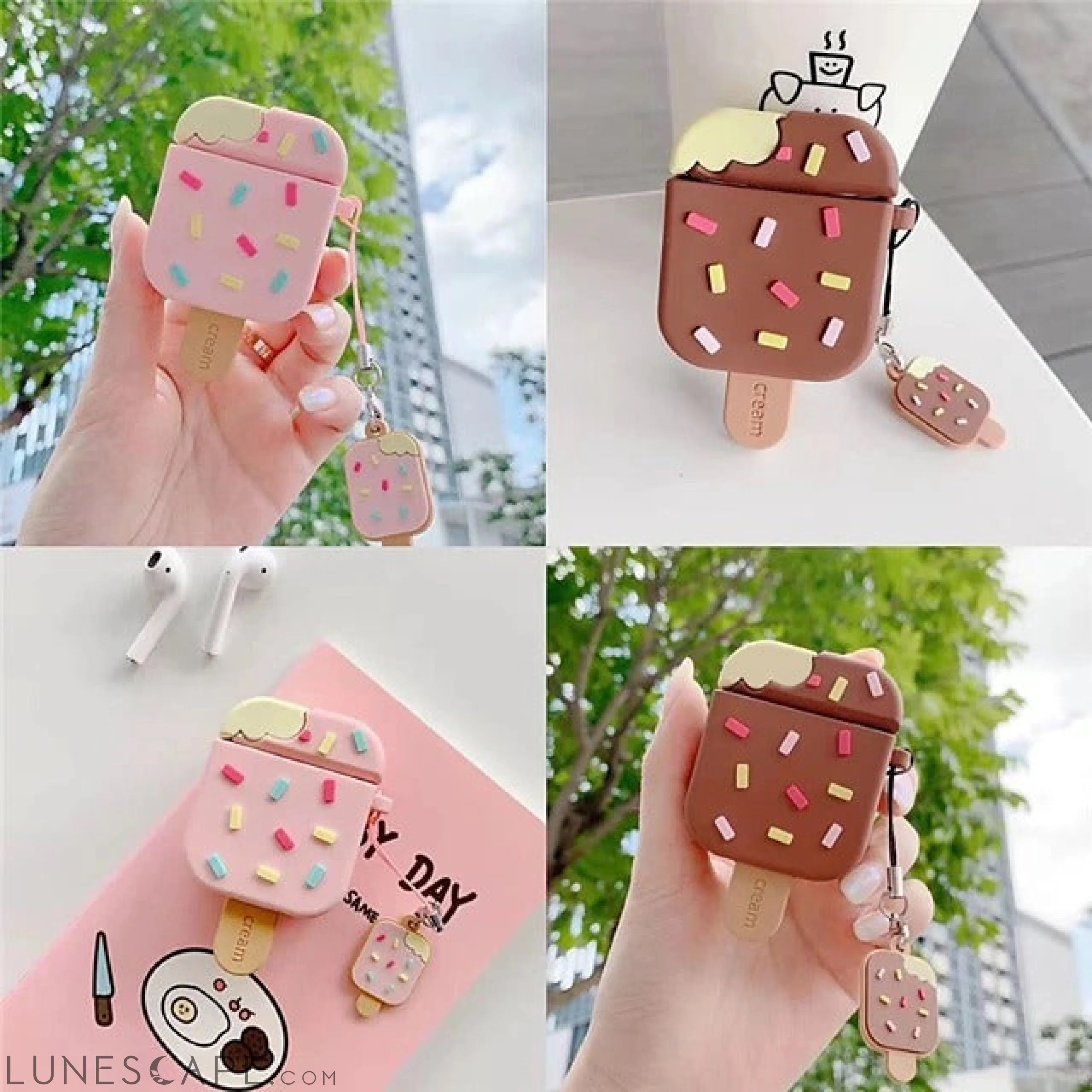 Ice Cream Bluetooth Wireless Soft Silicon Case LUNESCAPE