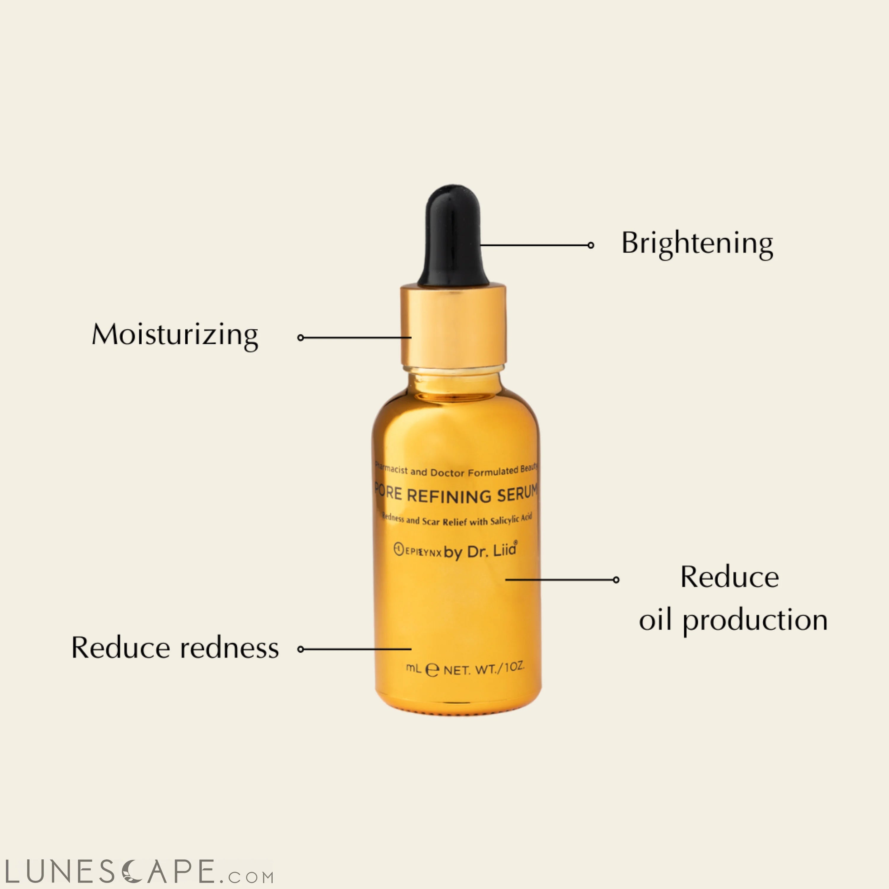 Illuminating Serum with Lactic and Salicylic Acid - Gentle LUNESCAPE