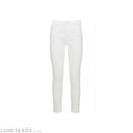 Imperfect White High-Waisted Slim Denim Trousers