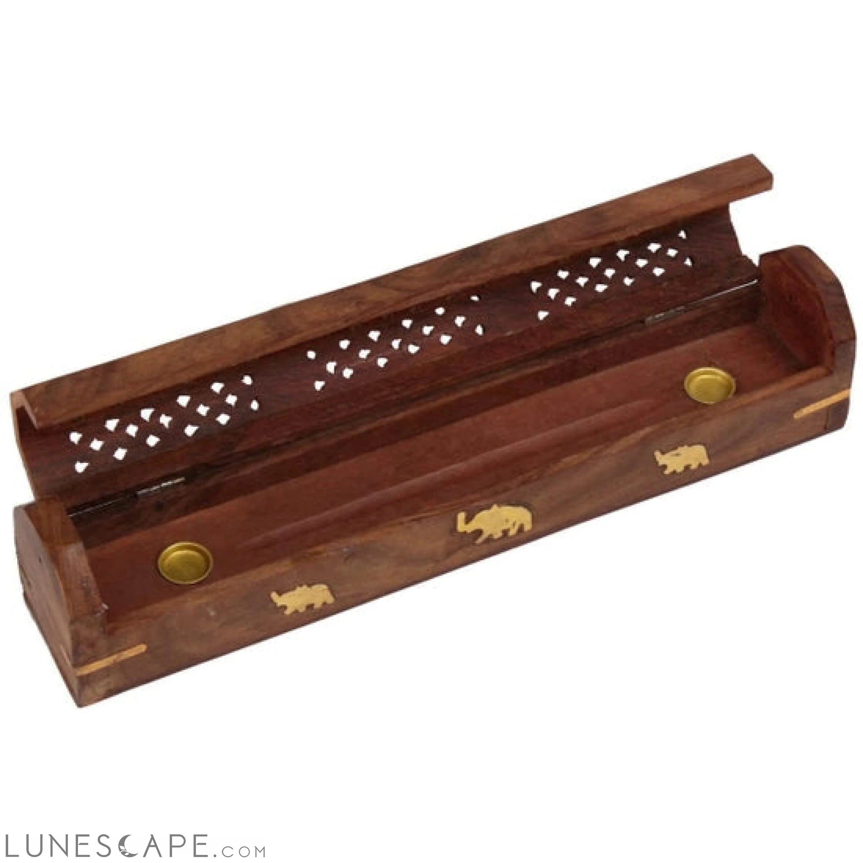 Incense Burner - Storage Wooden Box ~  Elephant LUNESCAPE