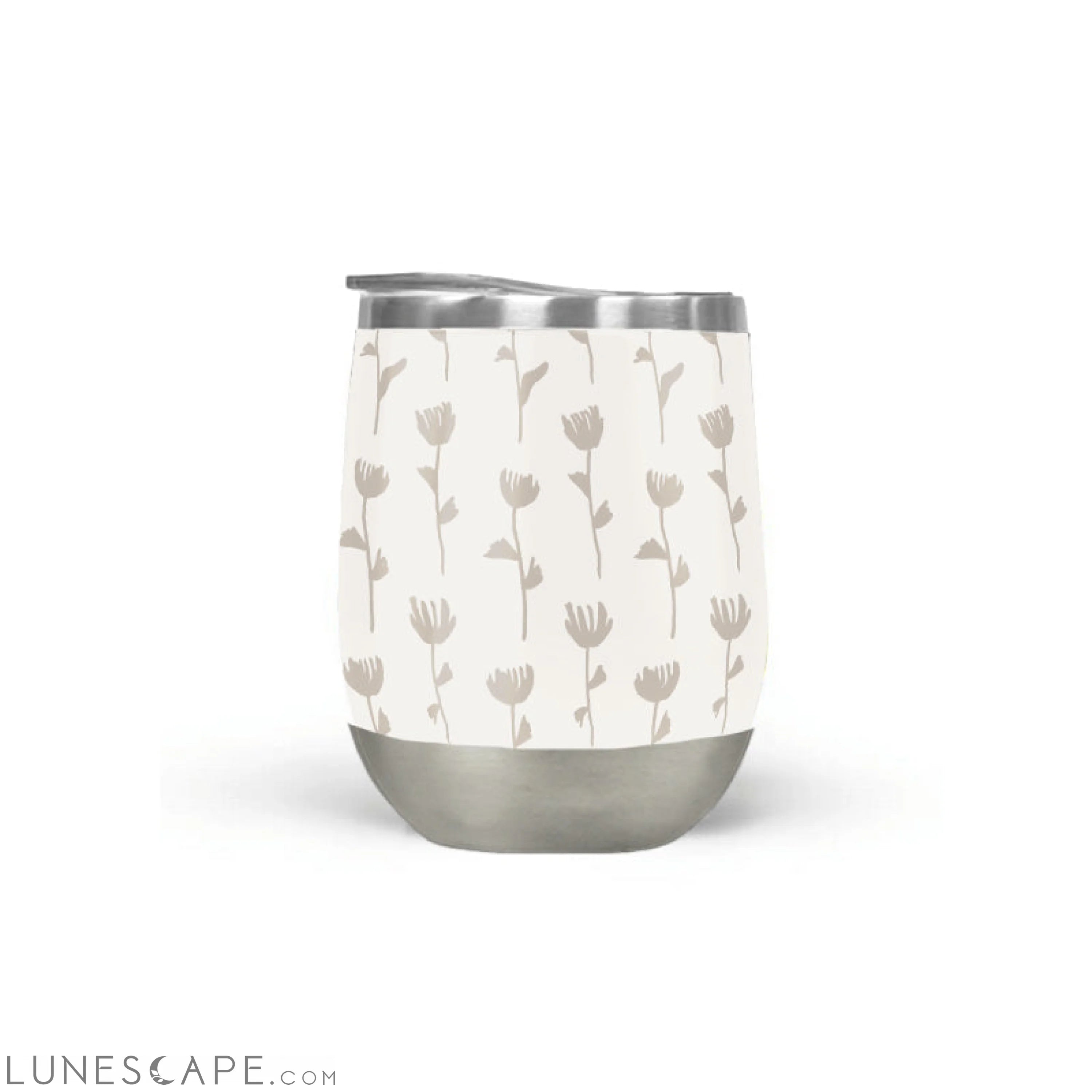 Ink Flower Wine Tumbler LUNESCAPE