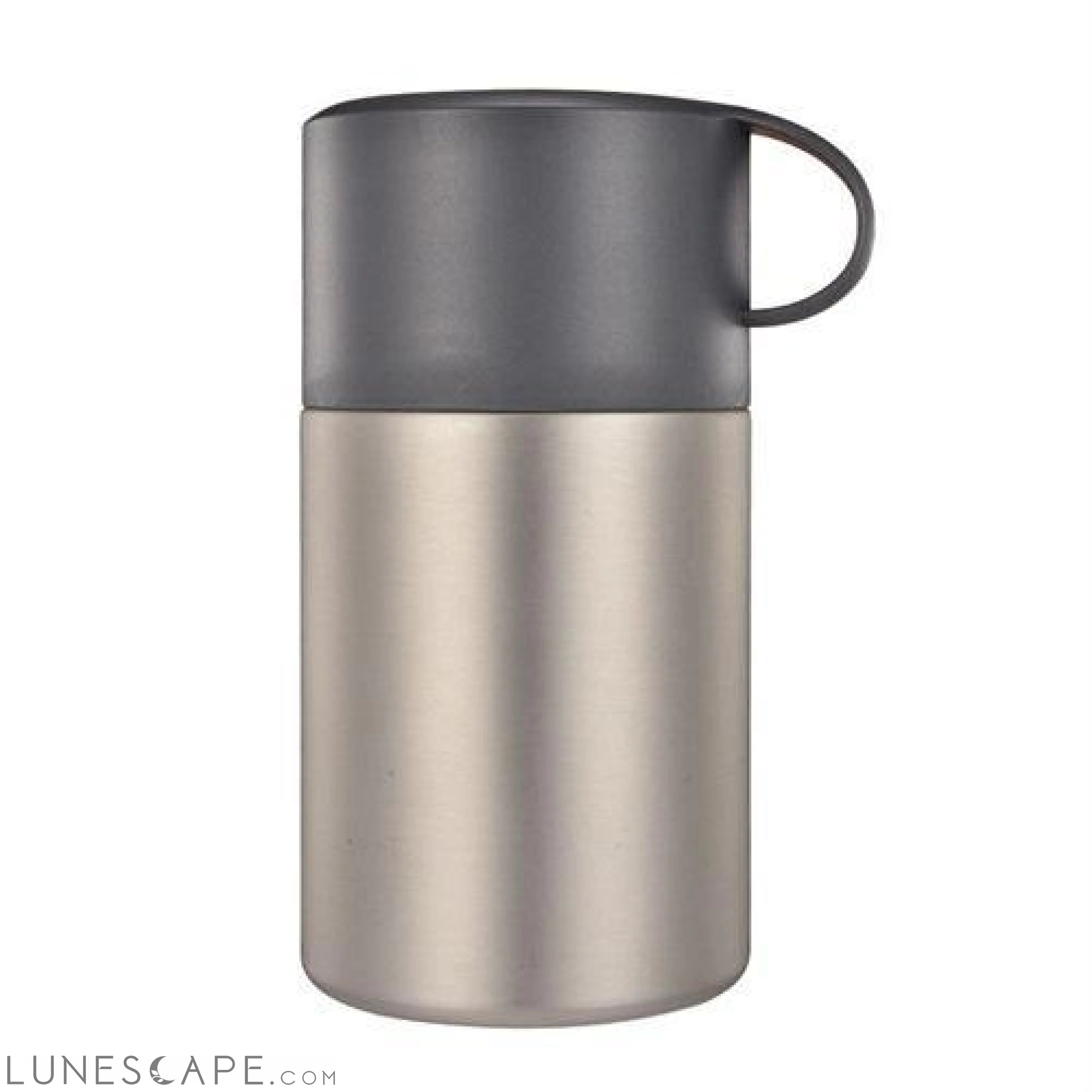 Insulated Thermos with Folding Spoon - White LUNESCAPE