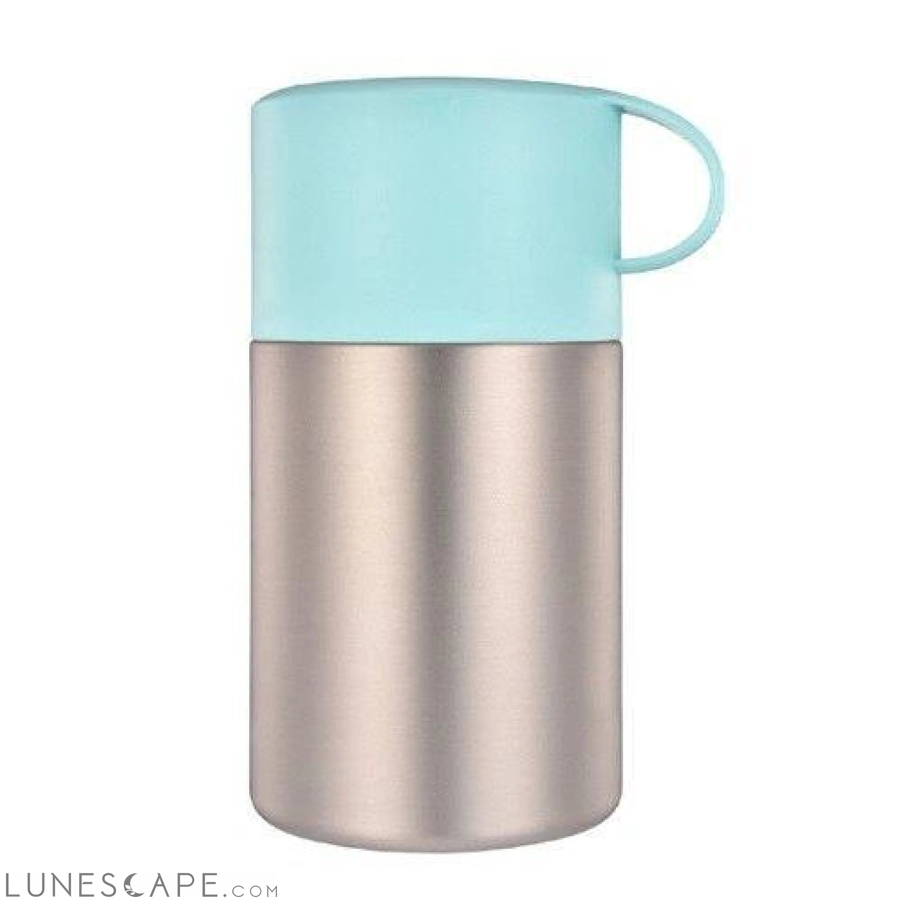 Insulated Thermos with Folding Spoon - White LUNESCAPE