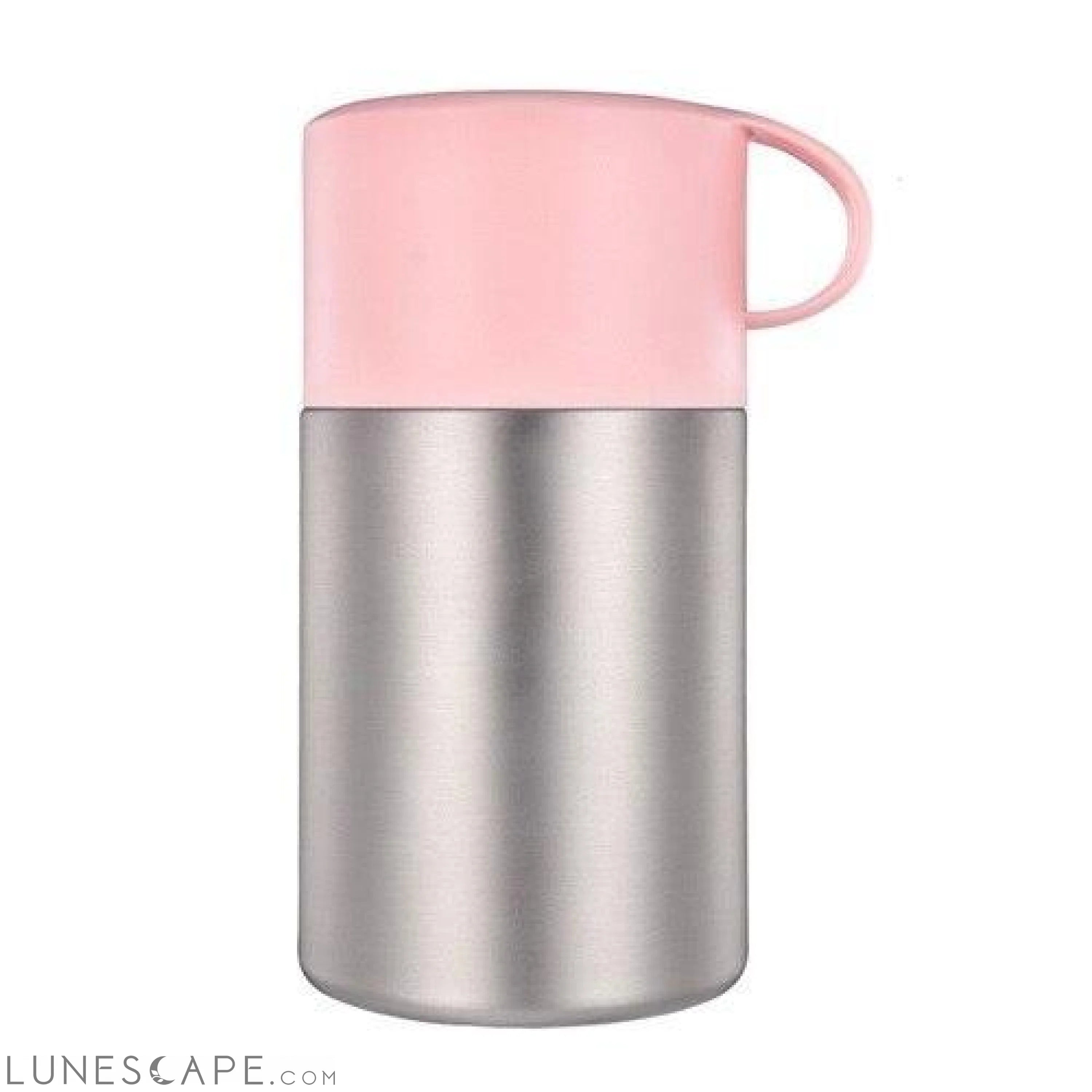 Insulated Thermos with Folding Spoon - White LUNESCAPE