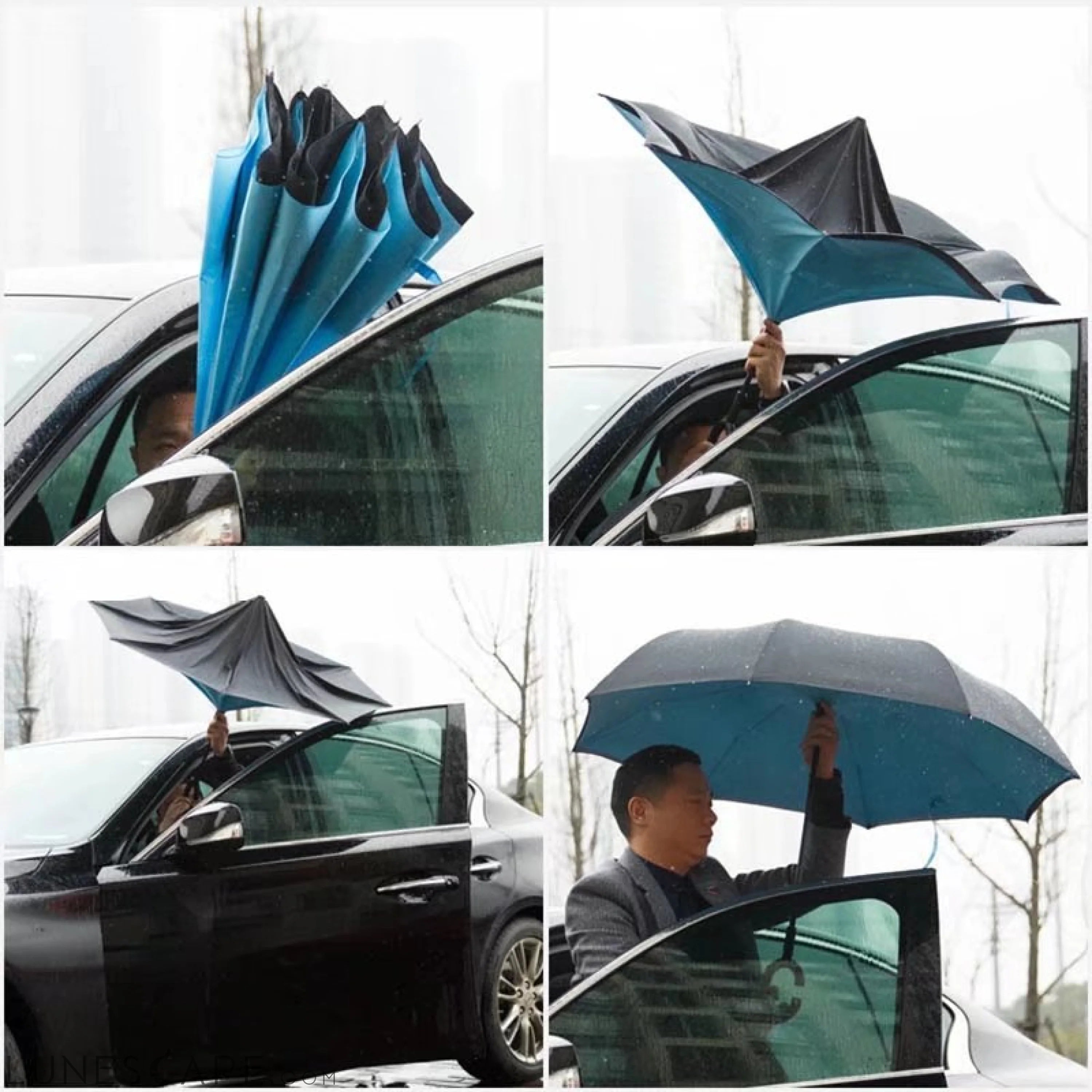 Inverted Umbrella with C-shaped Handle LUNESCAPE