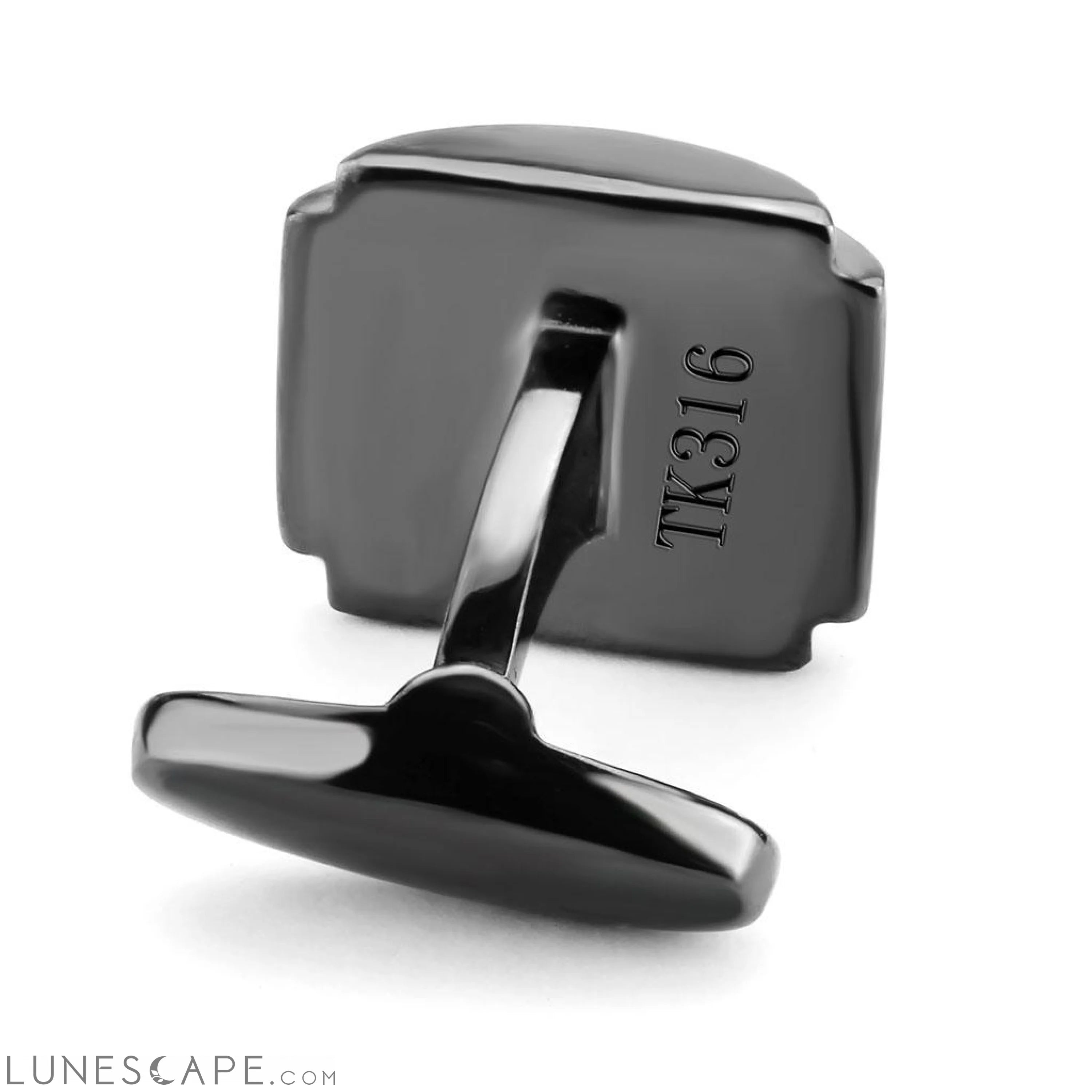 IP Light Black  (IP Gun) Stainless Steel Cufflink with LUNESCAPE