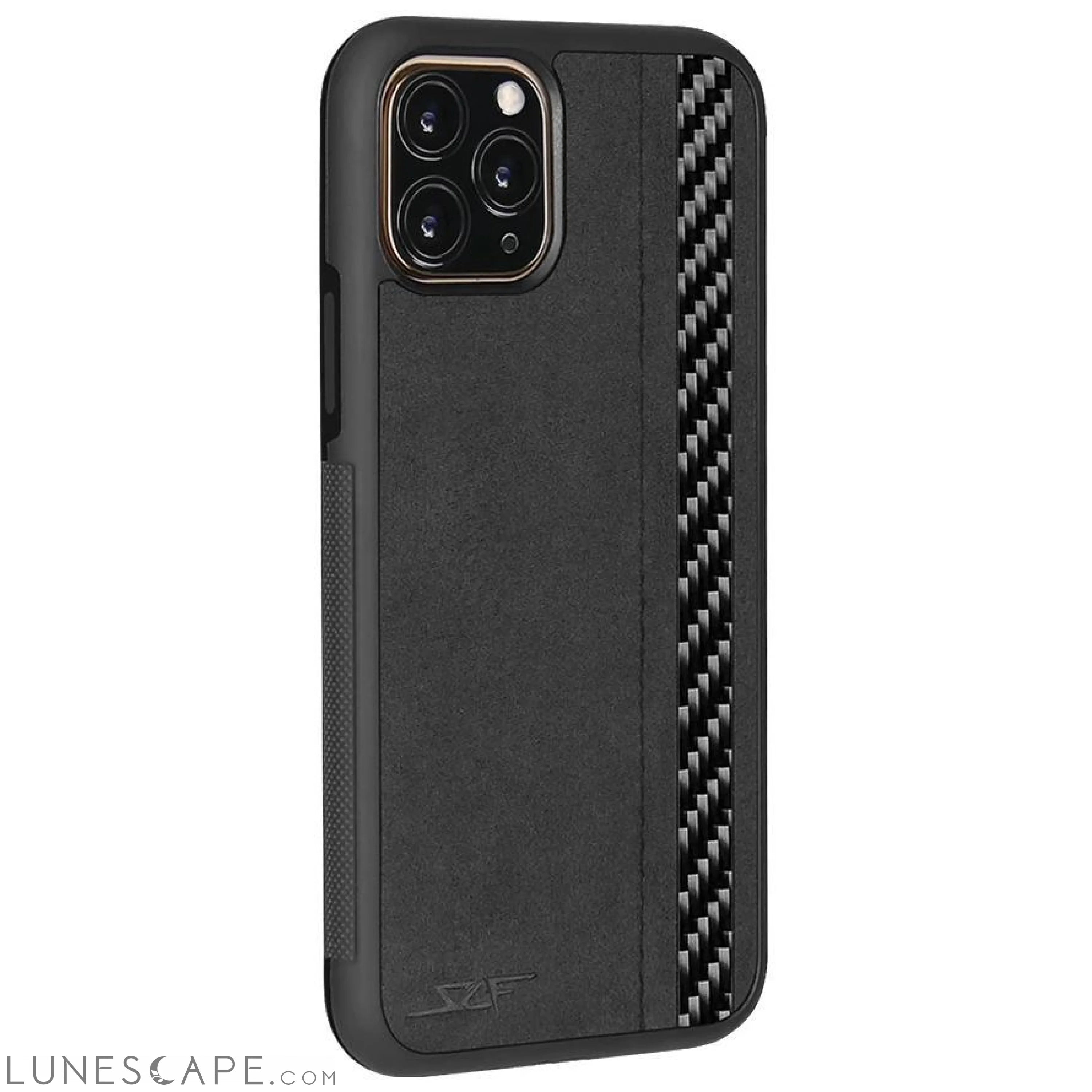 iPhone 11 Pro Alcantara & Real Carbon Fiber Case | CLASSIC Series LUNESCAPE