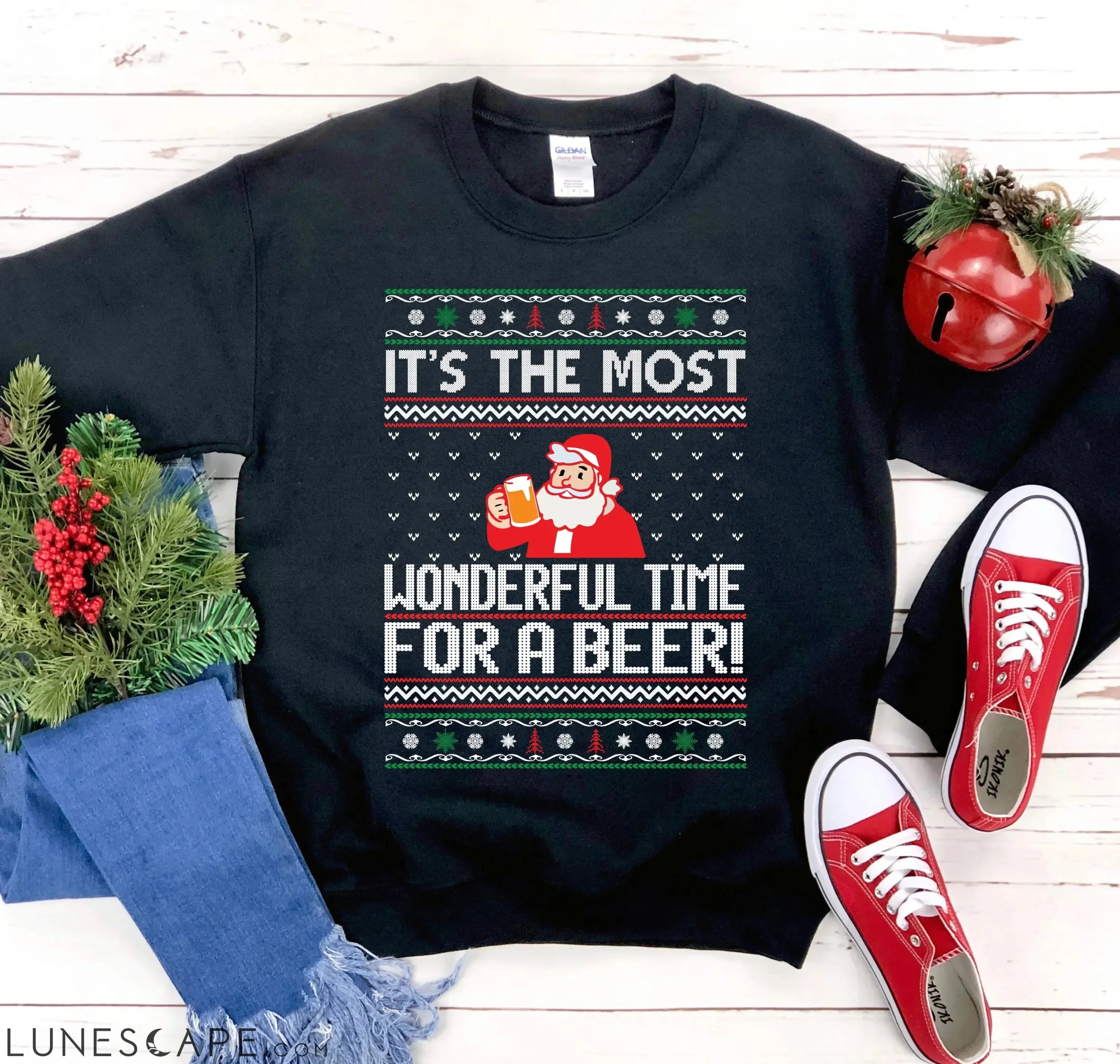 Its The Most Wonderful Time Christmas Sweatshirt LUNESCAPE