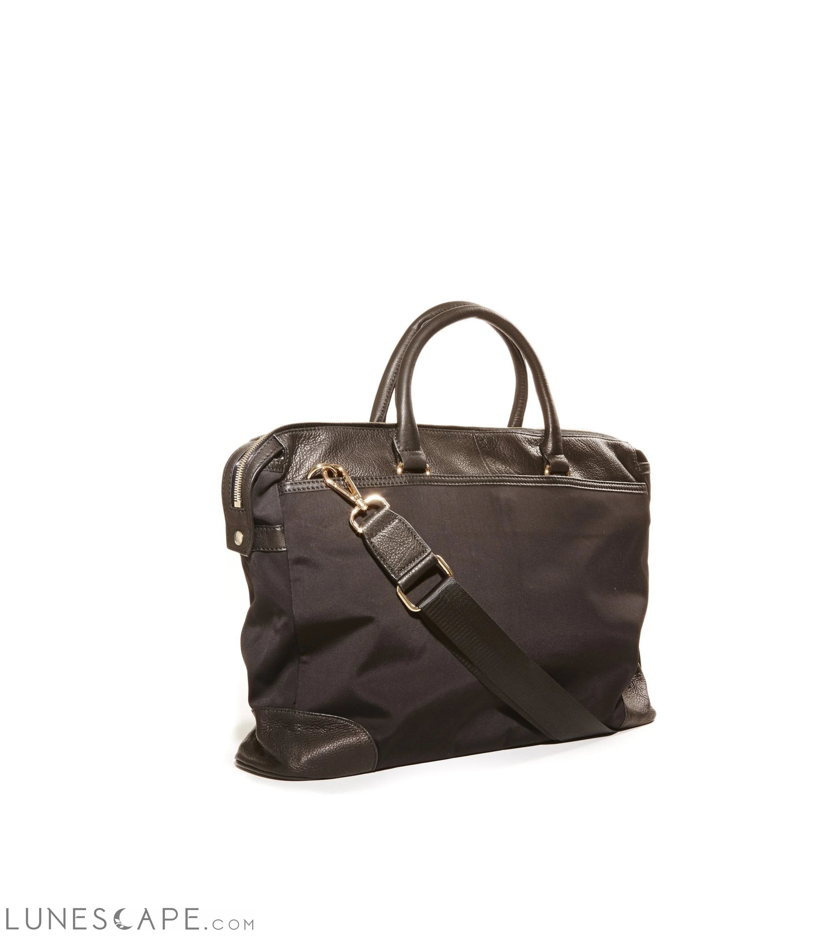 Jacki Easlick Black nylon briefcase LUNESCAPE