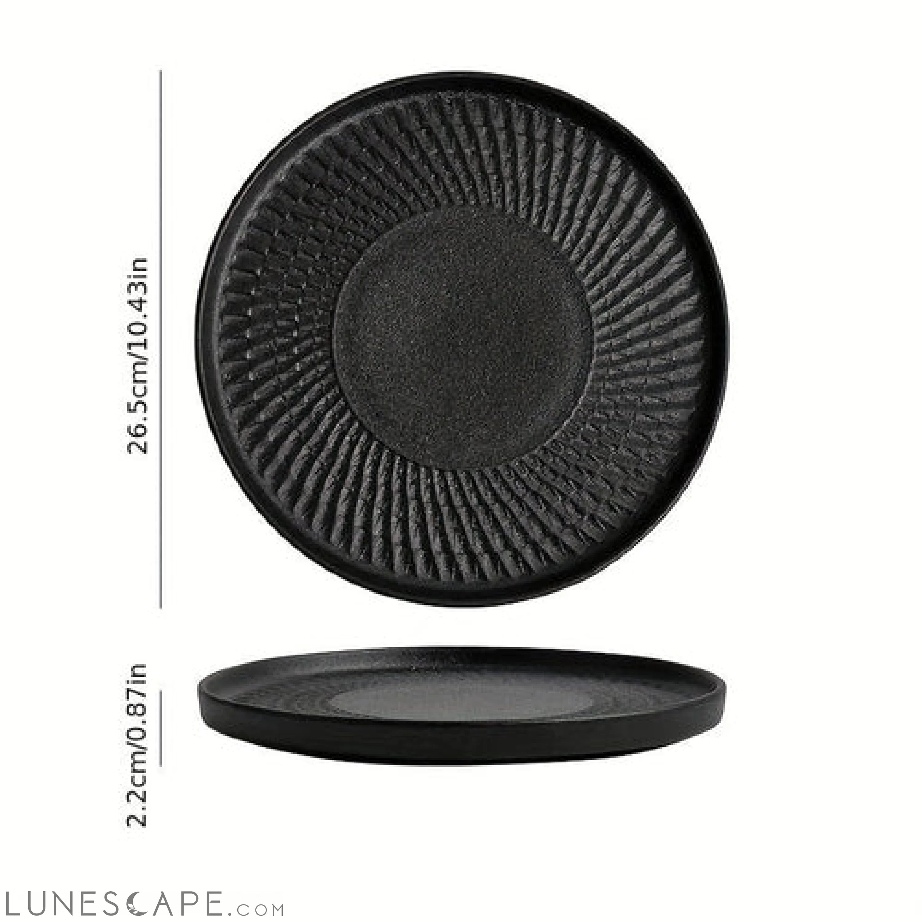 JapaneseInspired Ceramic Dinner Plate  Perfect for Any Meal LUNESCAPE