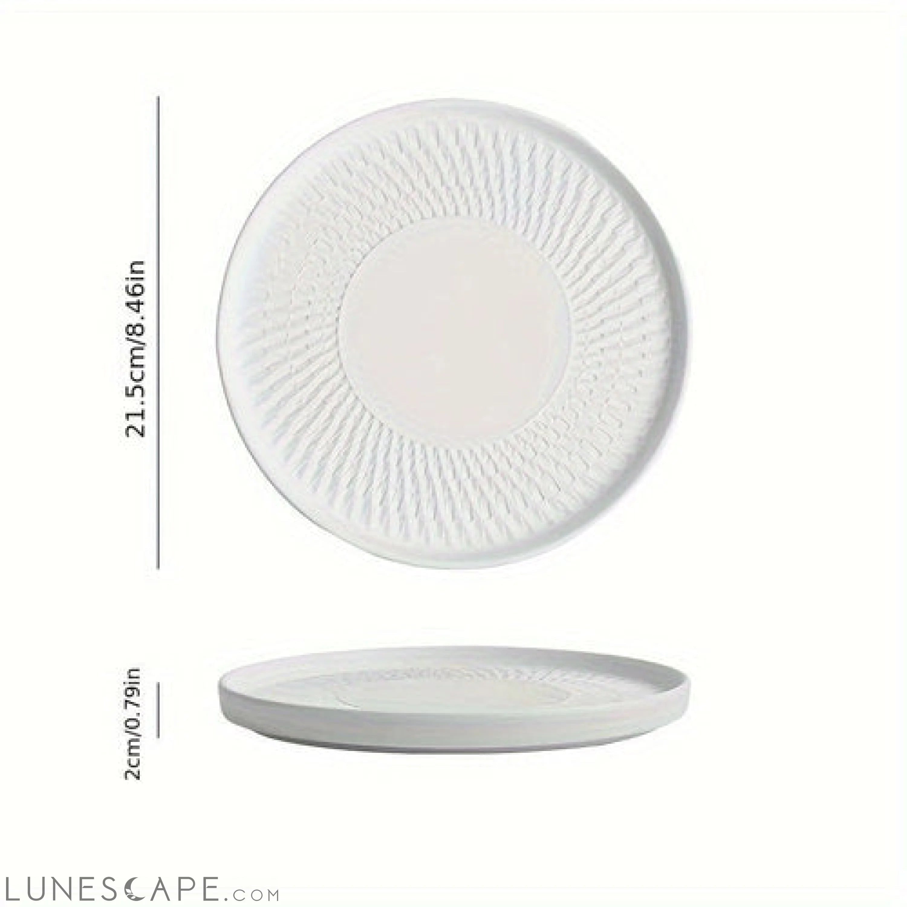JapaneseInspired Ceramic Dinner Plate  Perfect for Any Meal LUNESCAPE