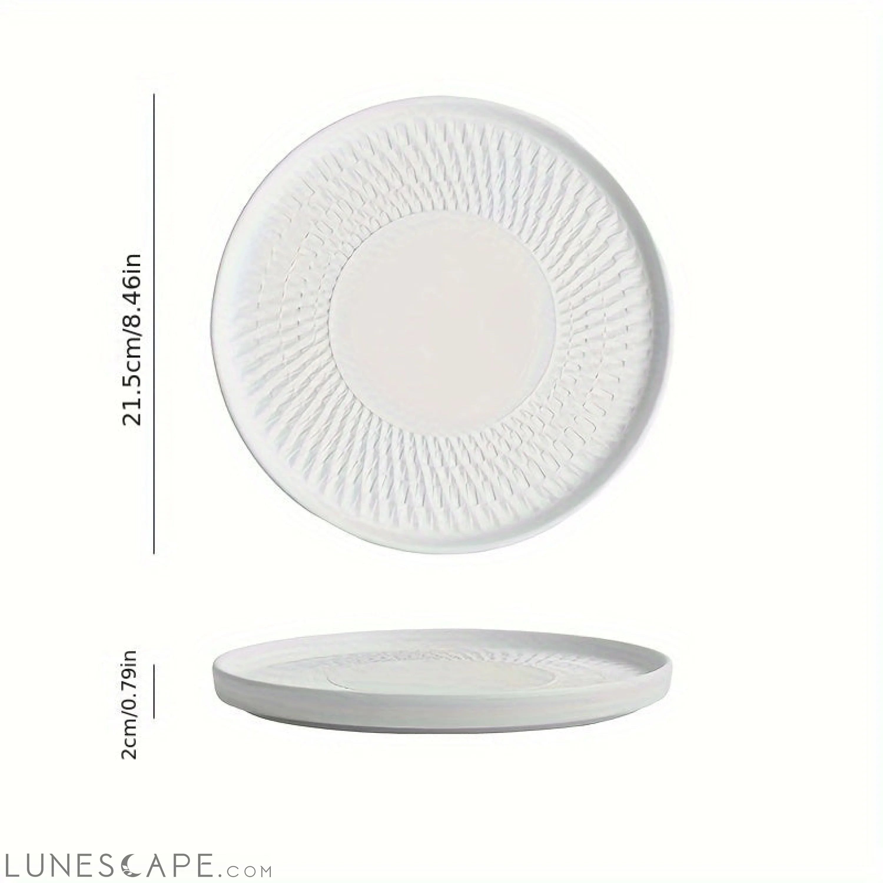 JapaneseInspired Ceramic Dinner Plate  Perfect for Any Meal LUNESCAPE
