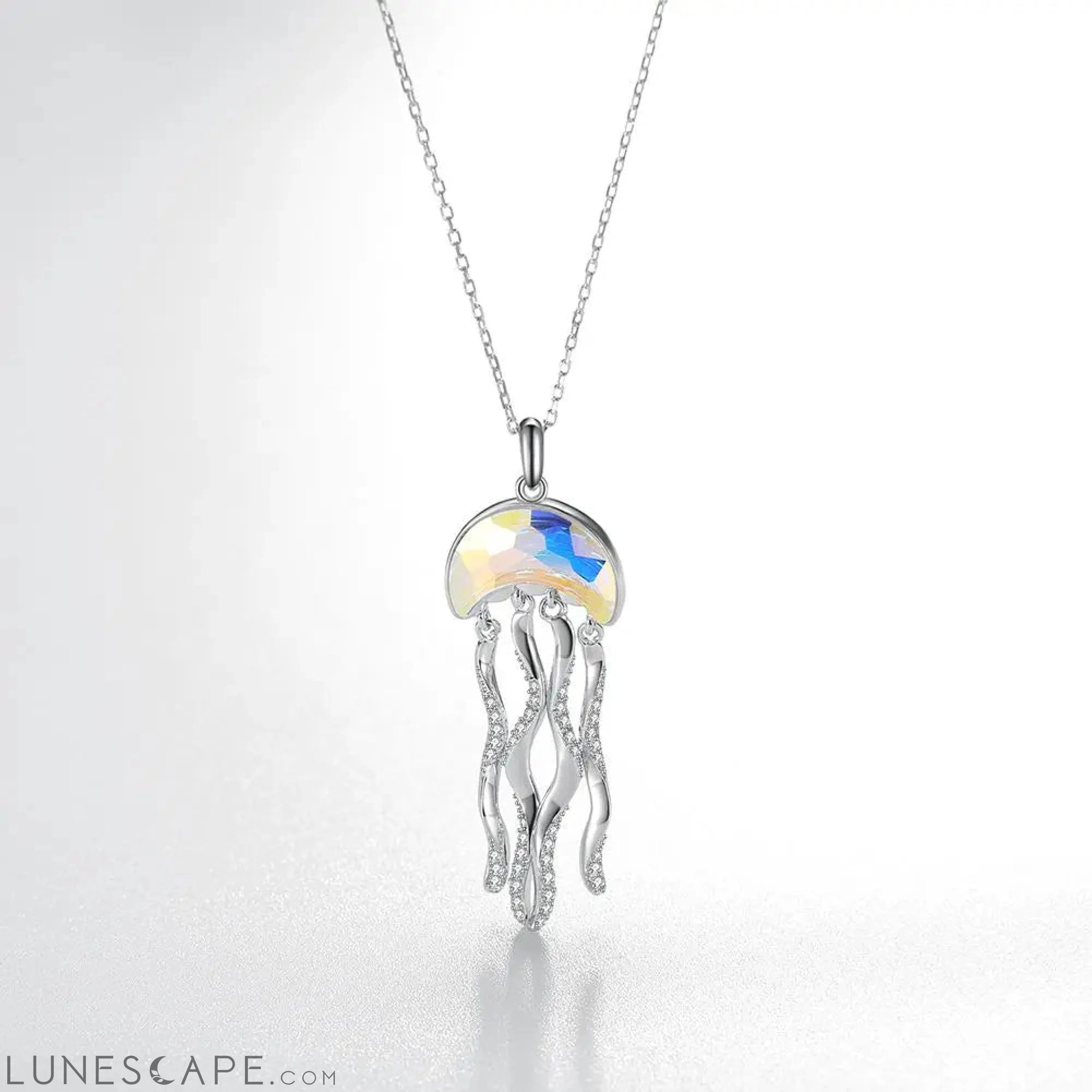 Jellyfish Swarovski Necklace LUNESCAPE