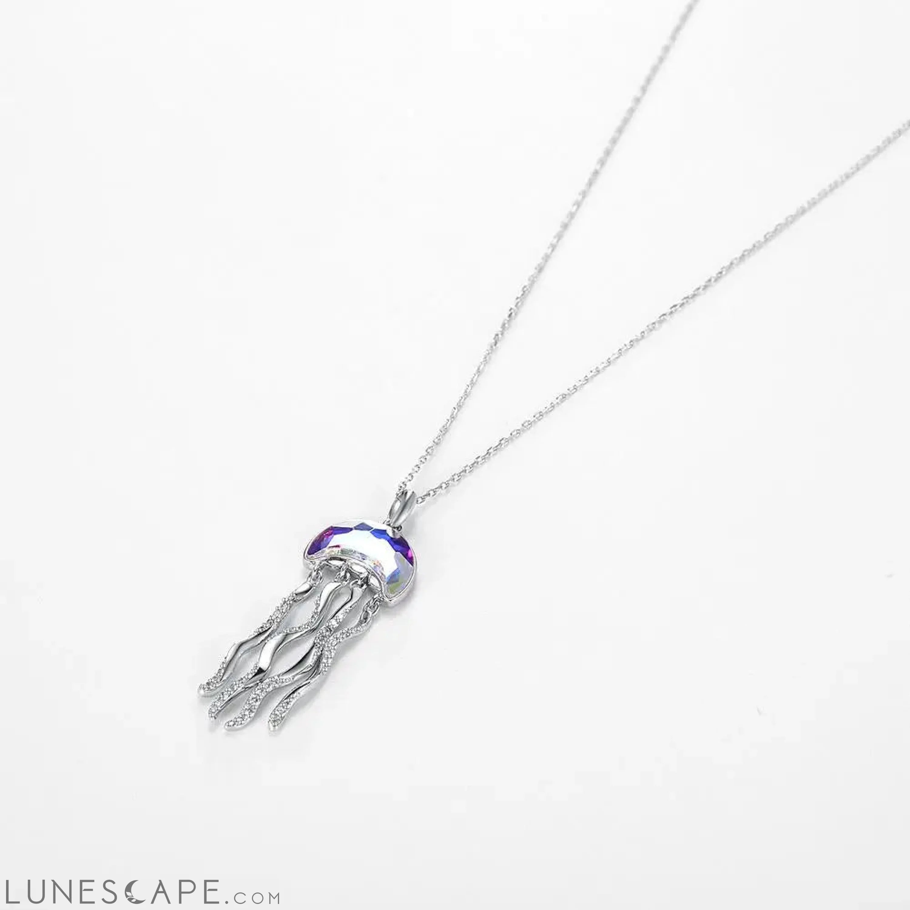 Jellyfish Swarovski Necklace LUNESCAPE