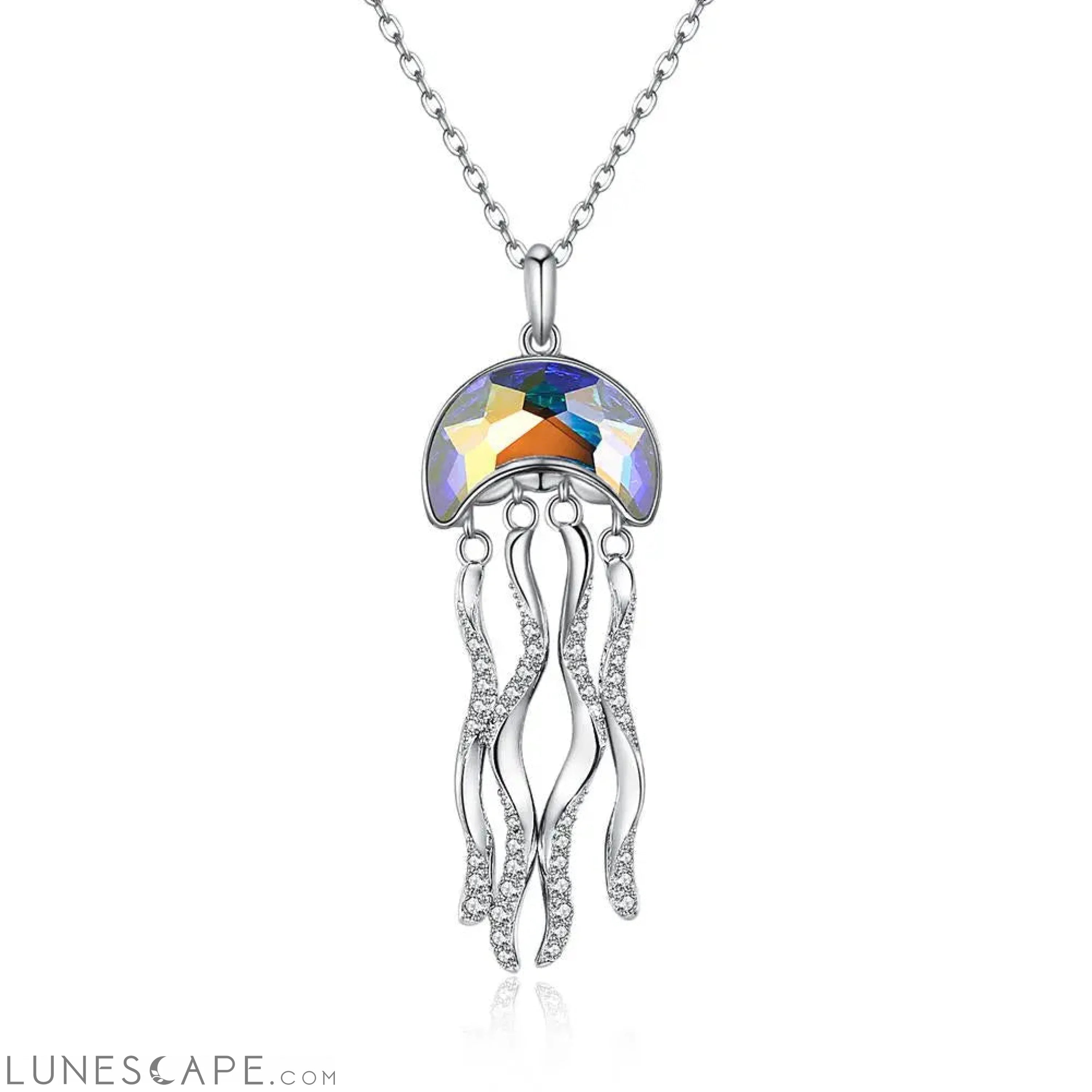 Jellyfish Swarovski Necklace LUNESCAPE