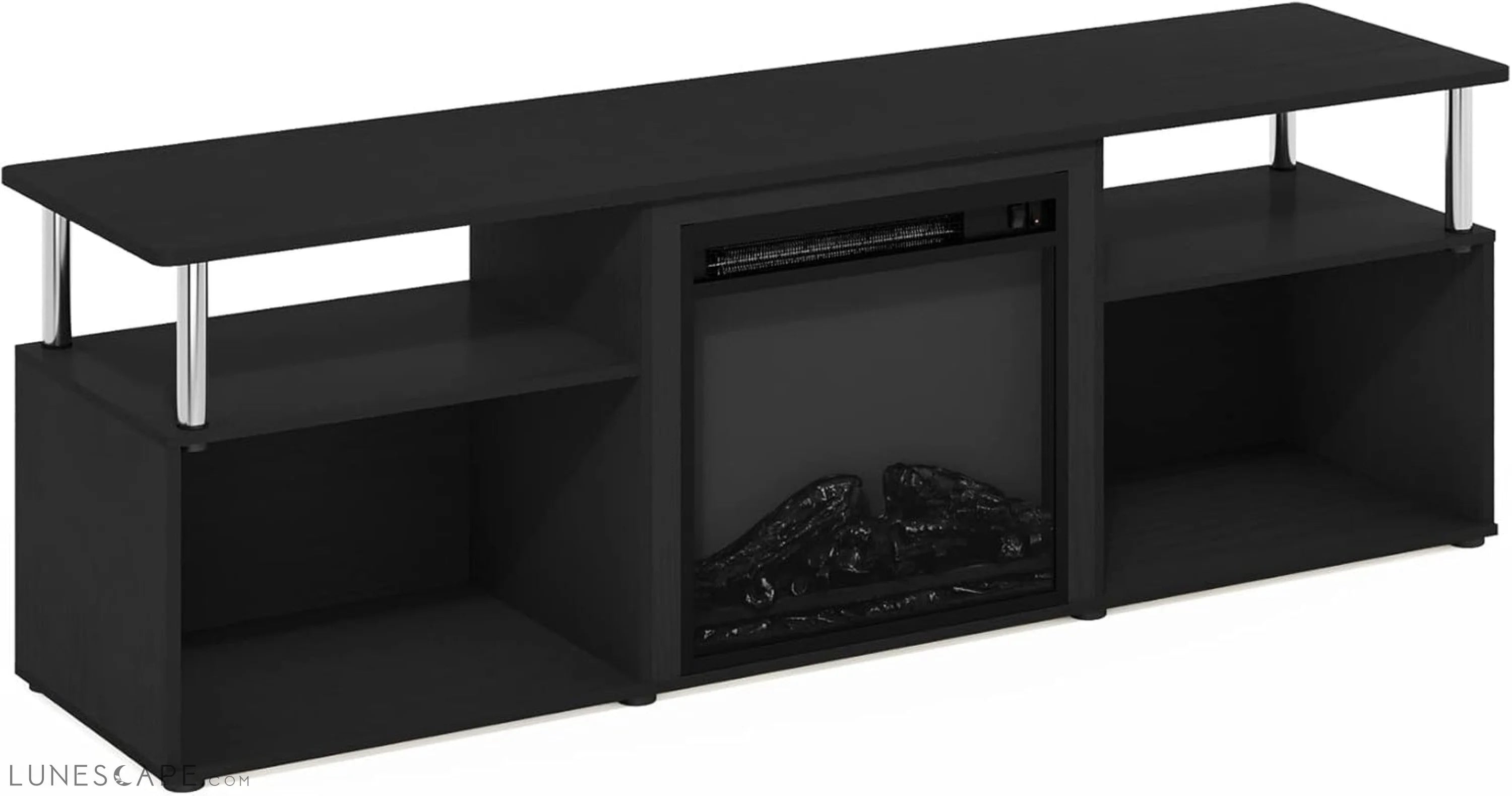 Jensen Open Storage Fireplace Entertainment Center for TV up to 70 LUNESCAPE