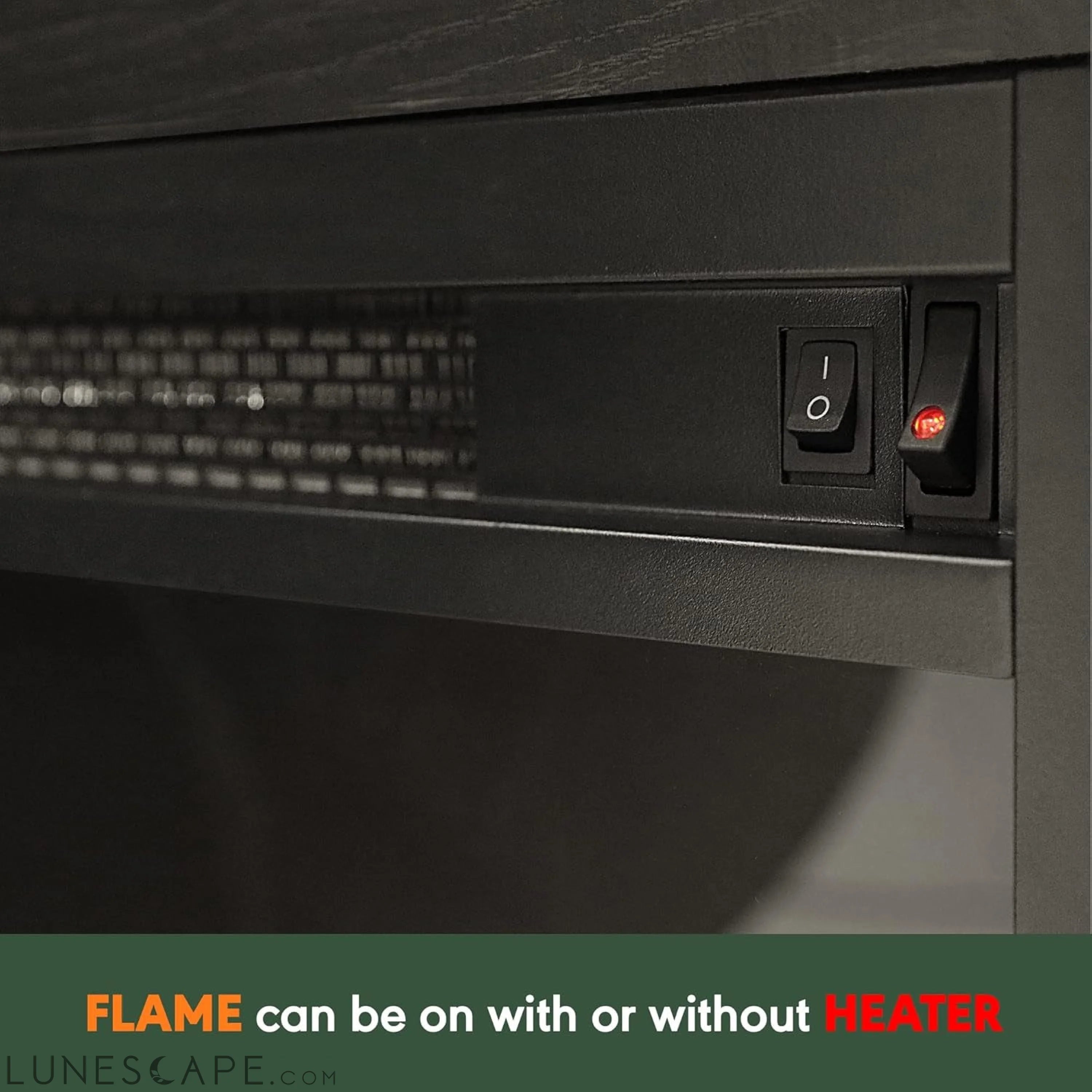 Jensen Open Storage Fireplace Entertainment Center for TV up to 70 LUNESCAPE