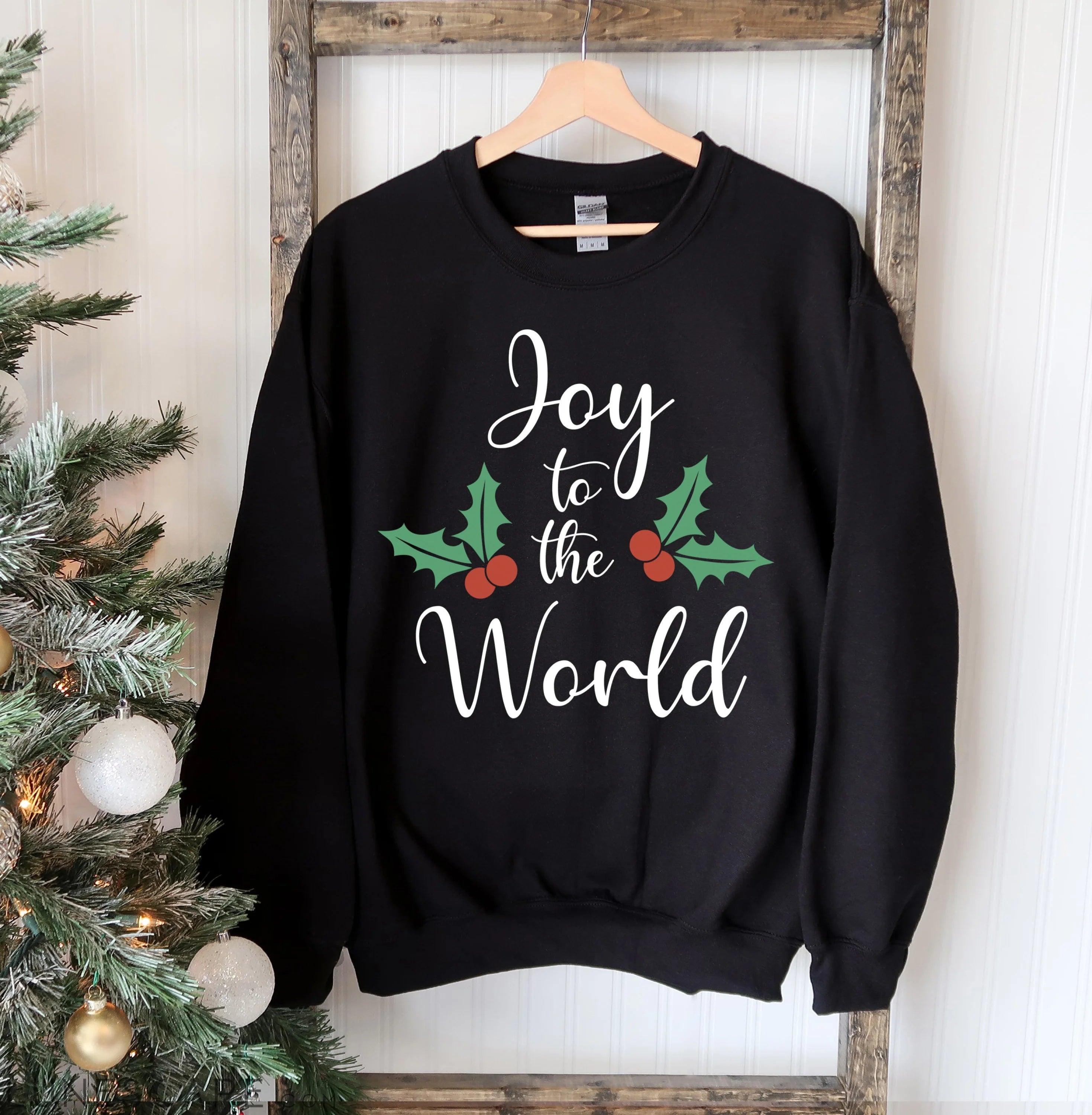 Joy To The World Christmas Sweatshirt LUNESCAPE