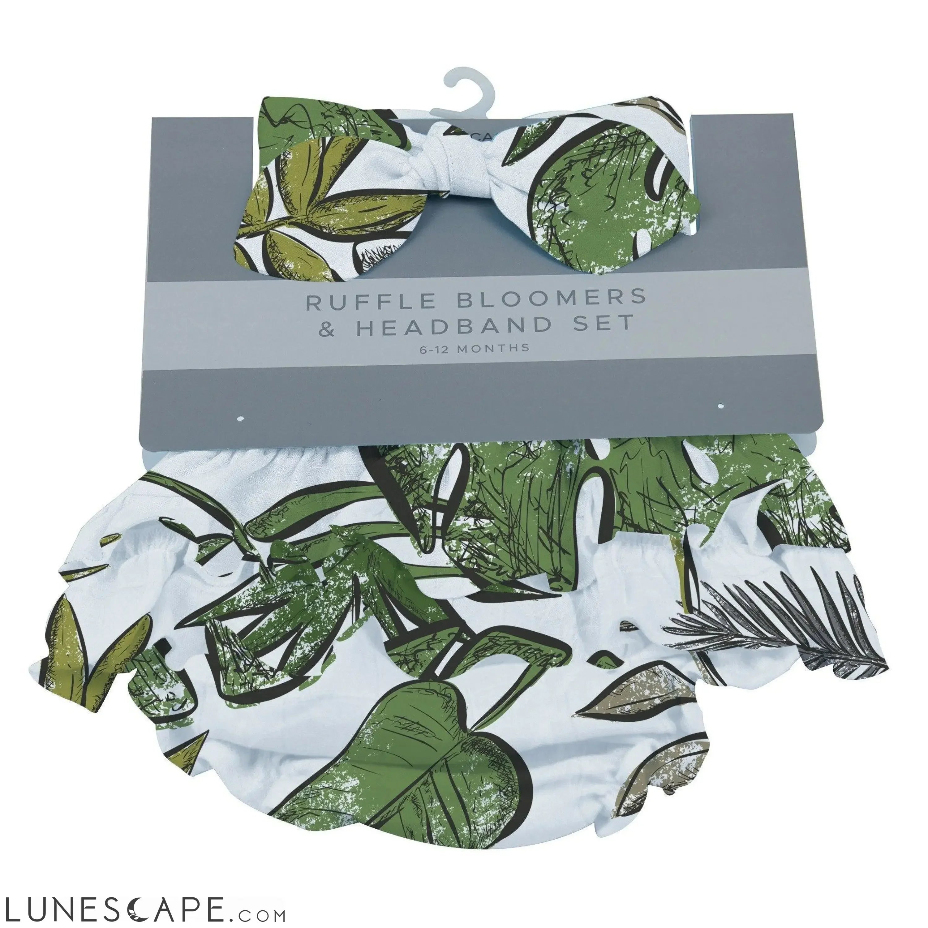 Jurassic Forest Ruffle Bloomers and Headband Set LUNESCAPE