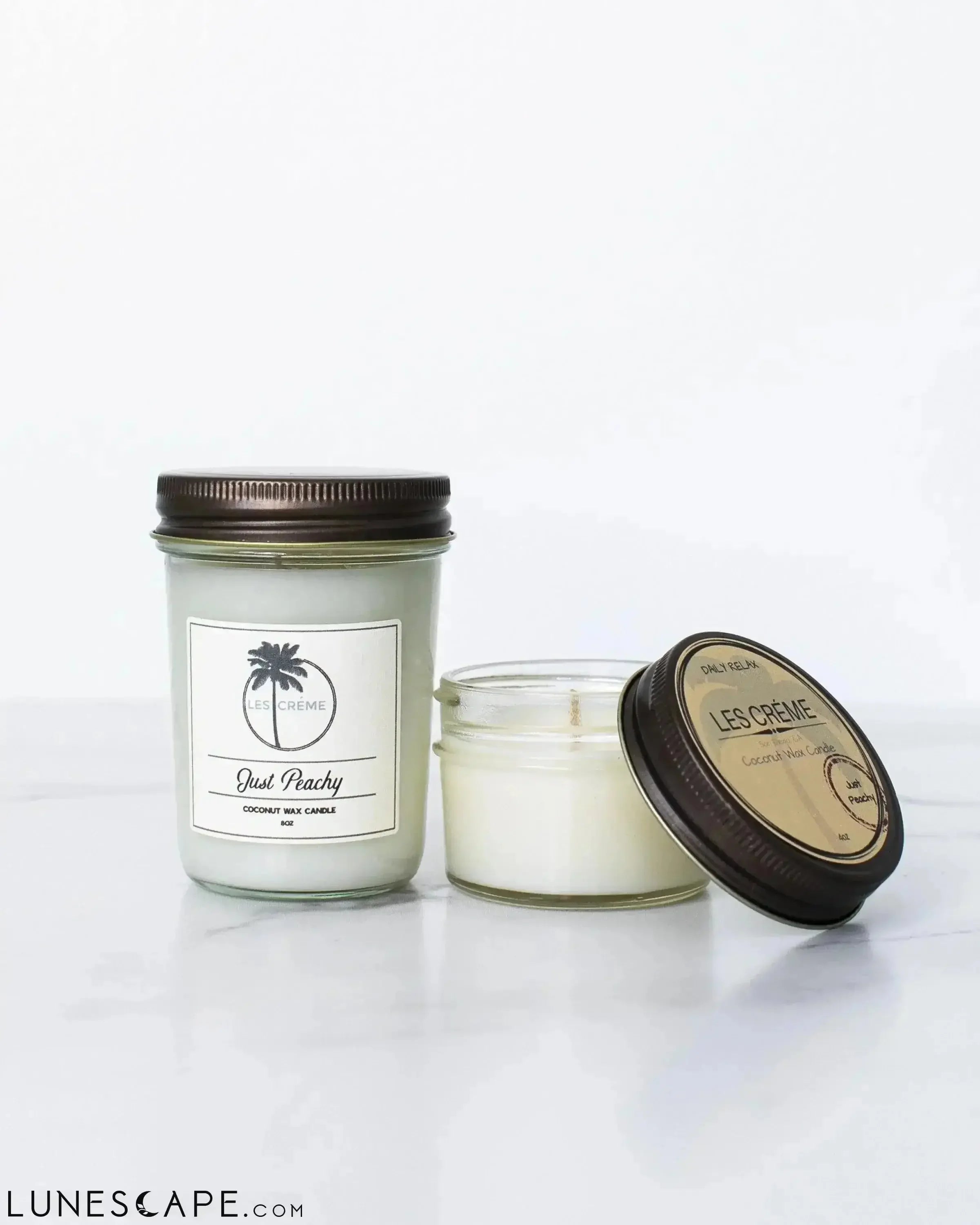 Just Peachy Scent Coconut Wax Candle LUNESCAPE